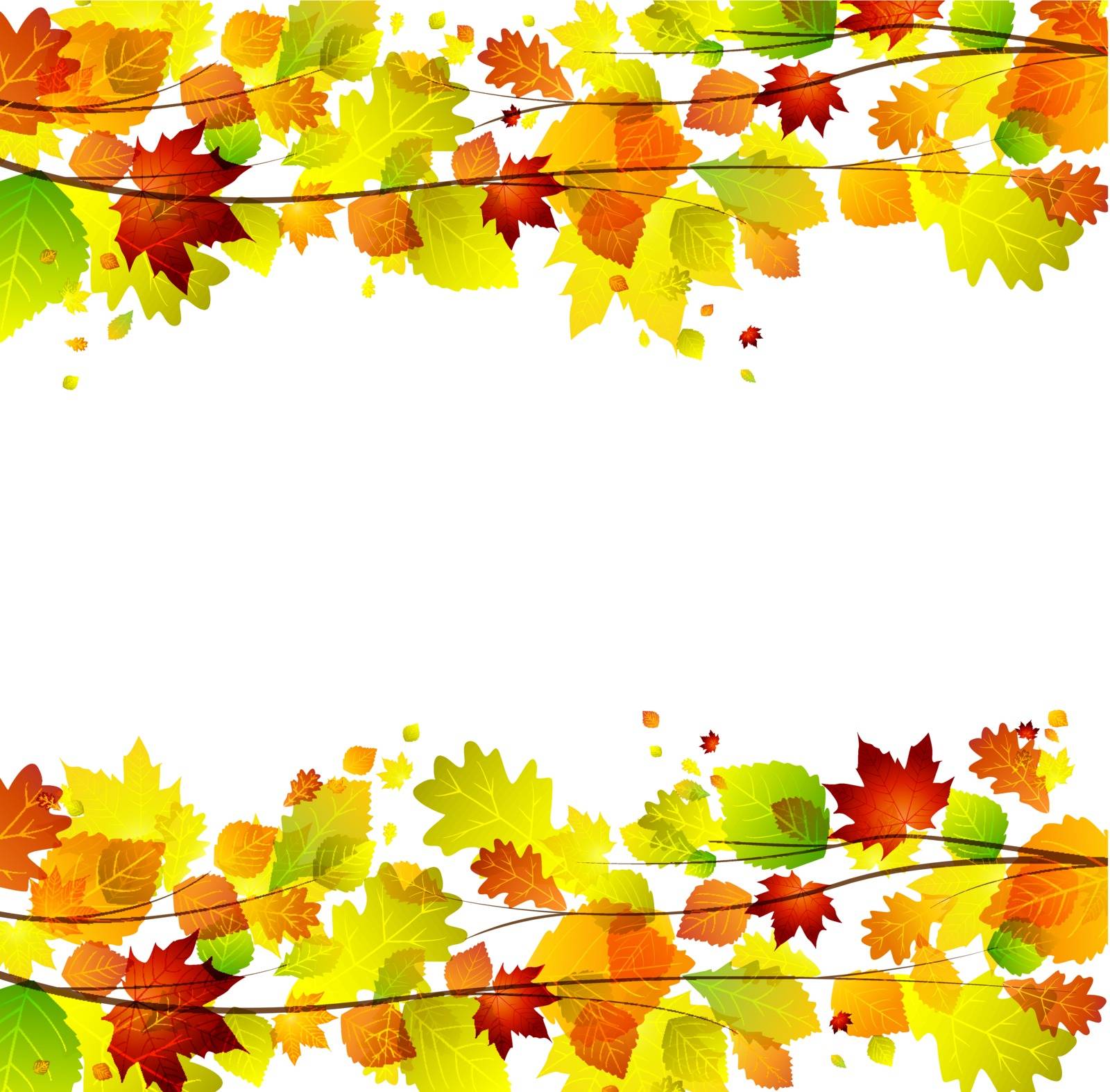 Autumn leaves background with space for text