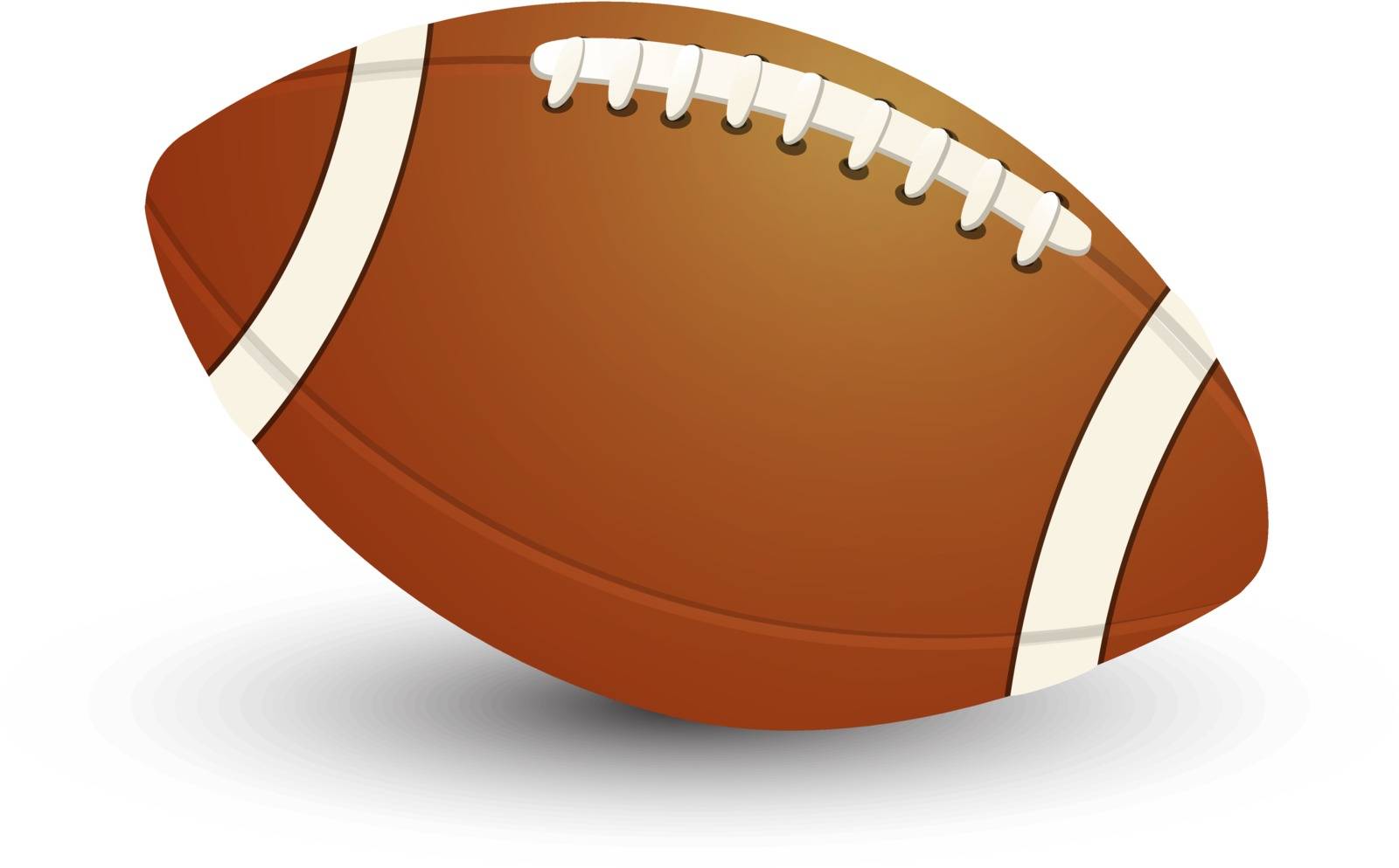 American Football ball icon on white background