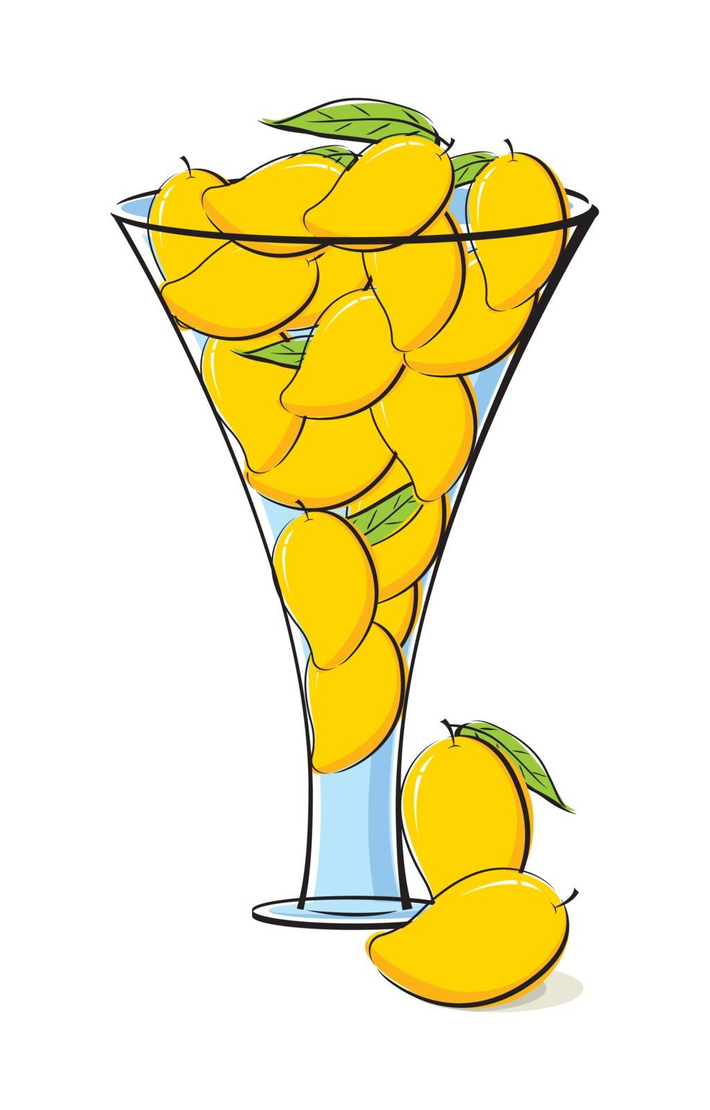 Mangos in glass