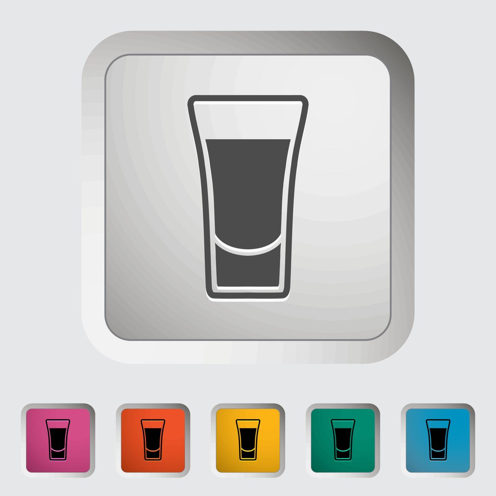 Shot drink. Single icon. Vector illustration.