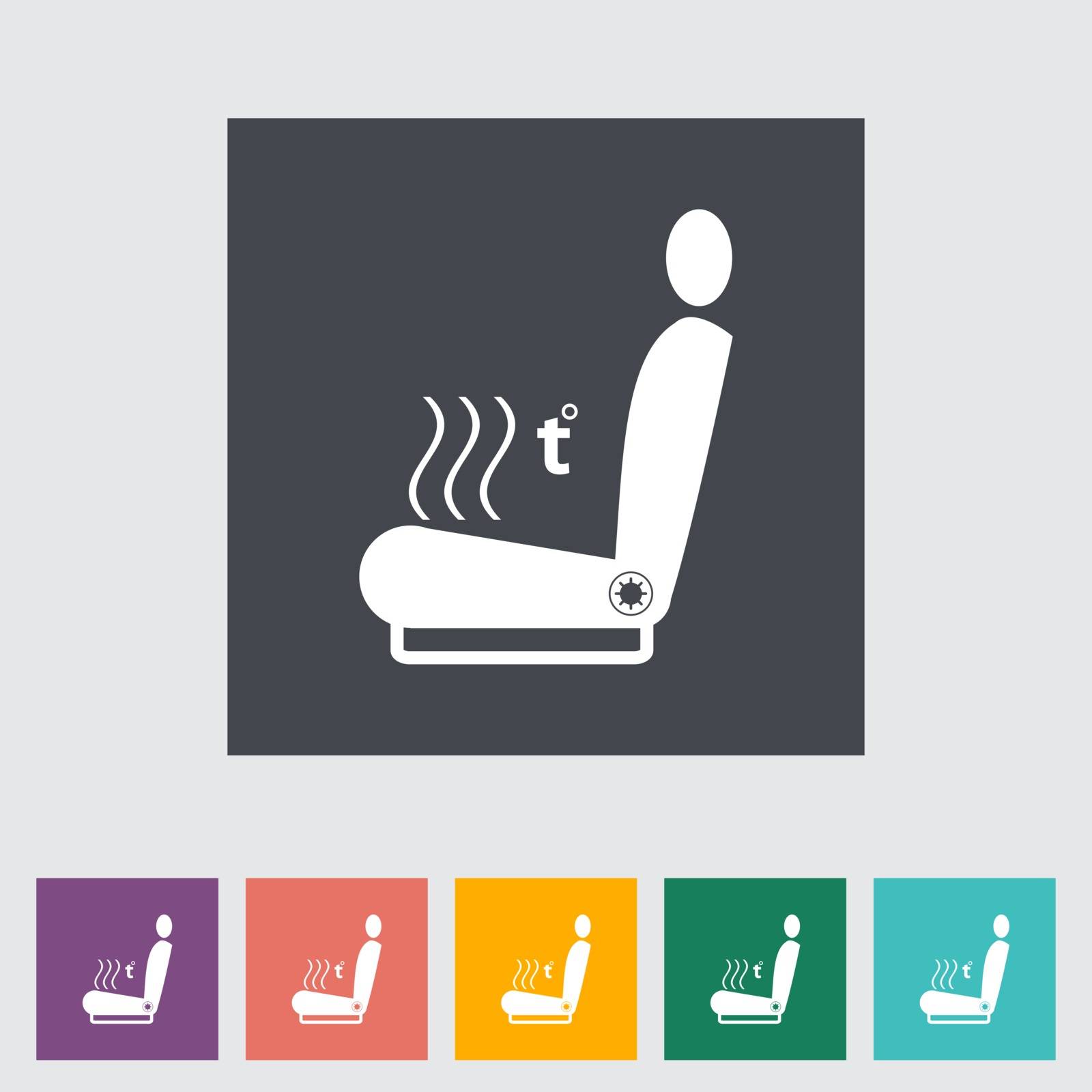 Icon heated seat. Vector illustration.