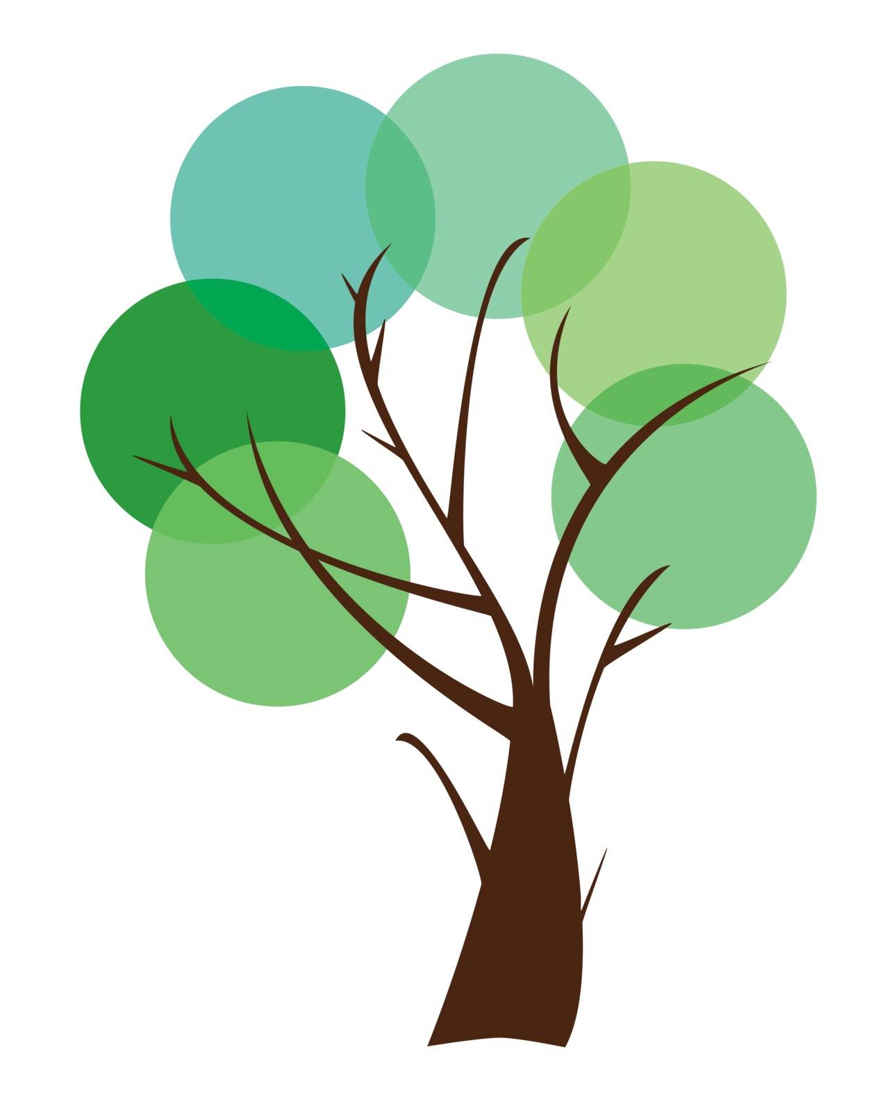 vector tree with circles