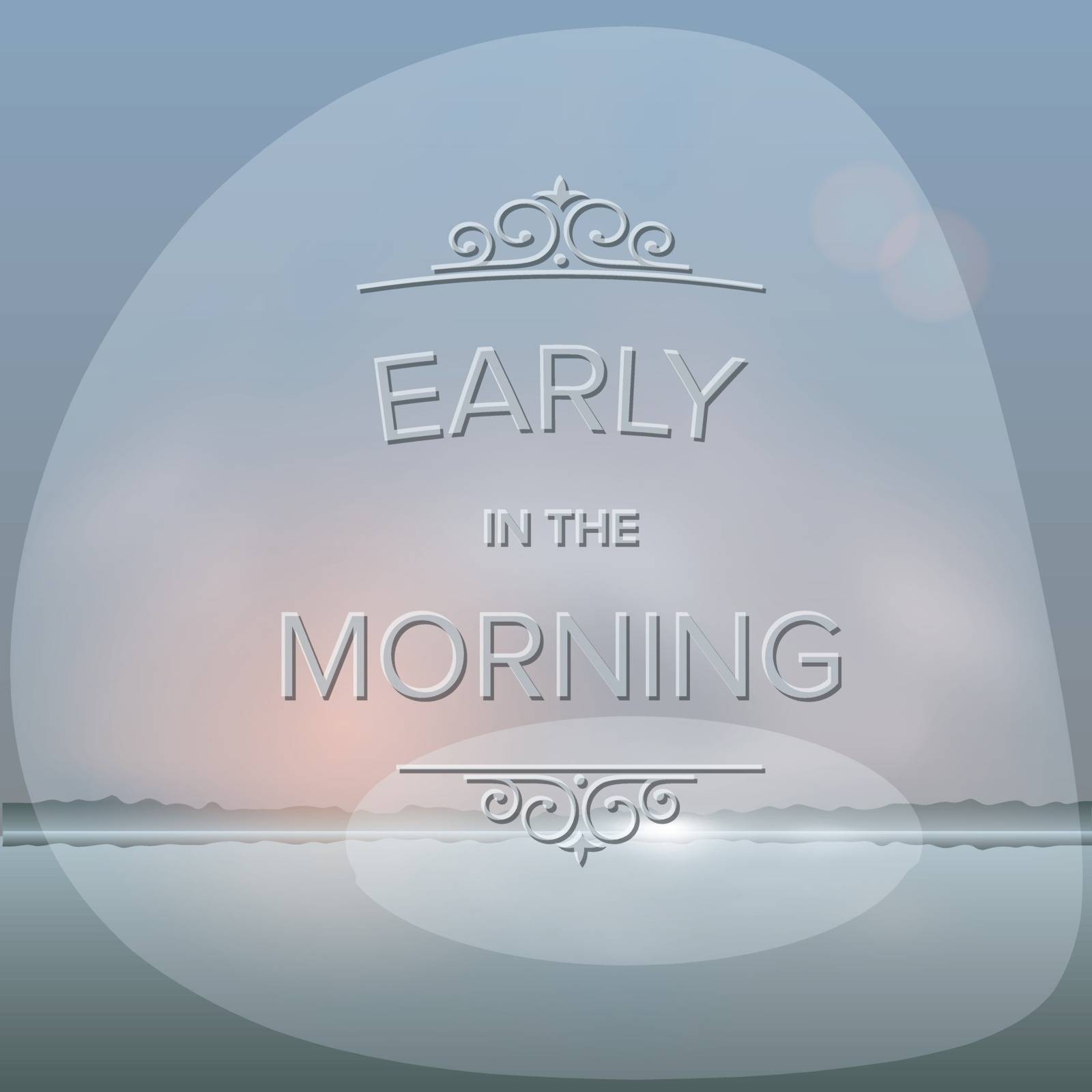 Misty morning background, vector Eps10 illustration.