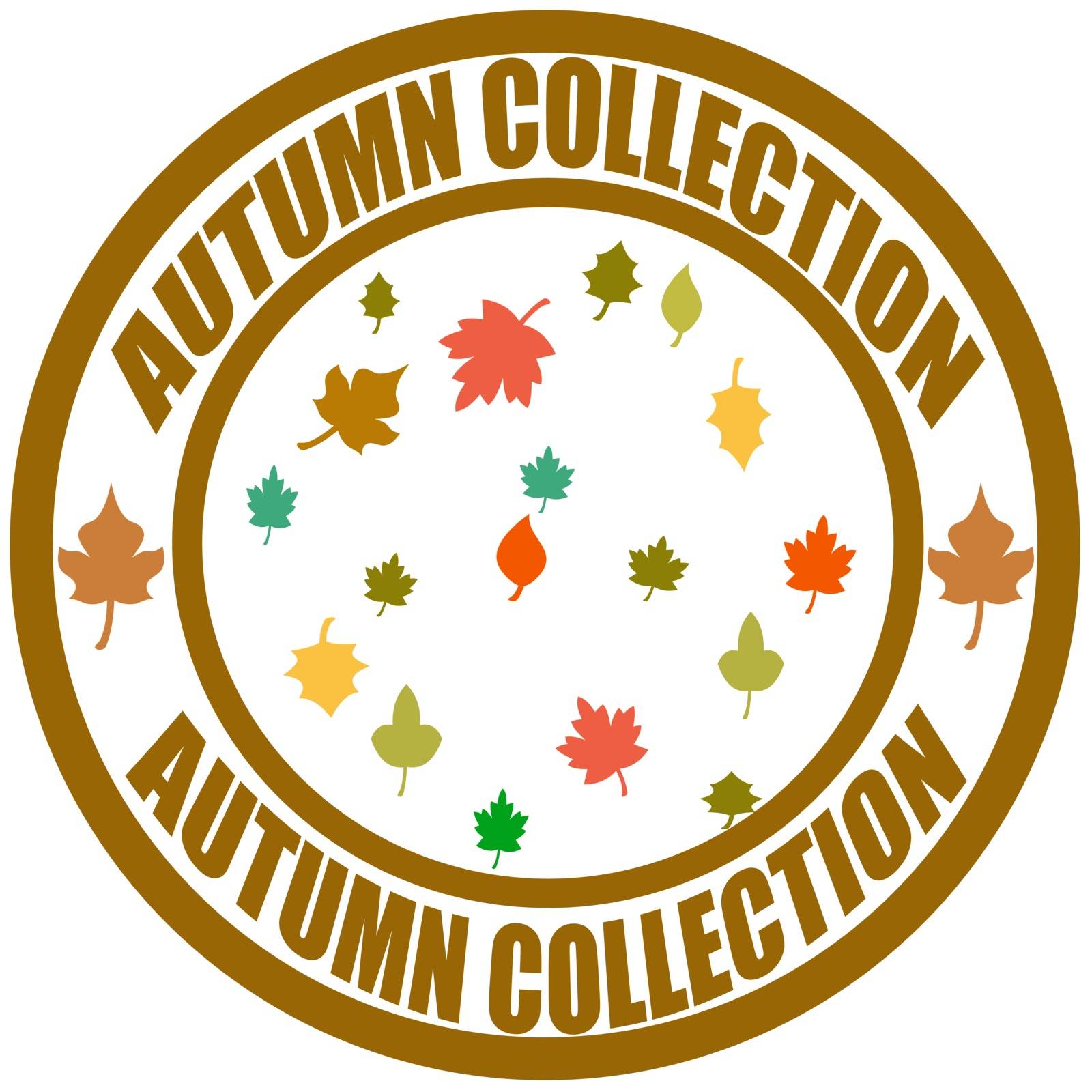 Stamp with text Autumn collection inside, vector illustration