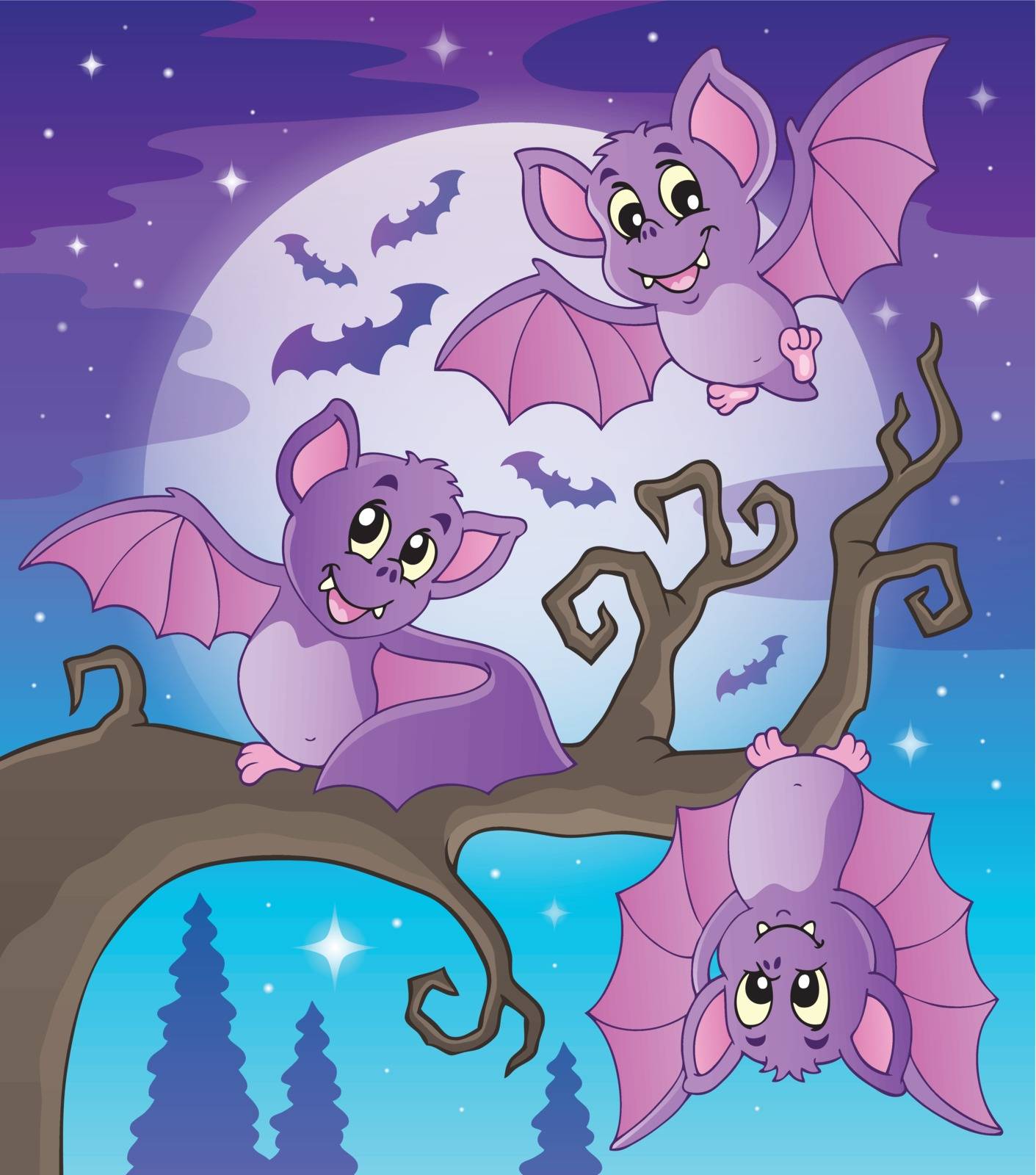 Bats theme image 4 - eps10 vector illustration.