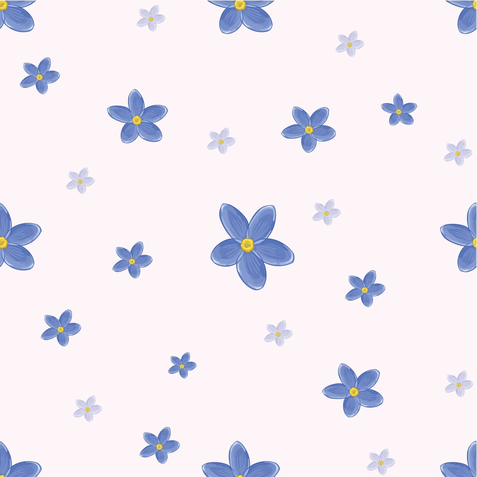 Stylish beautiful floral seamless pattern. Abstract Elegance vector illustration texture with forget-me-not.