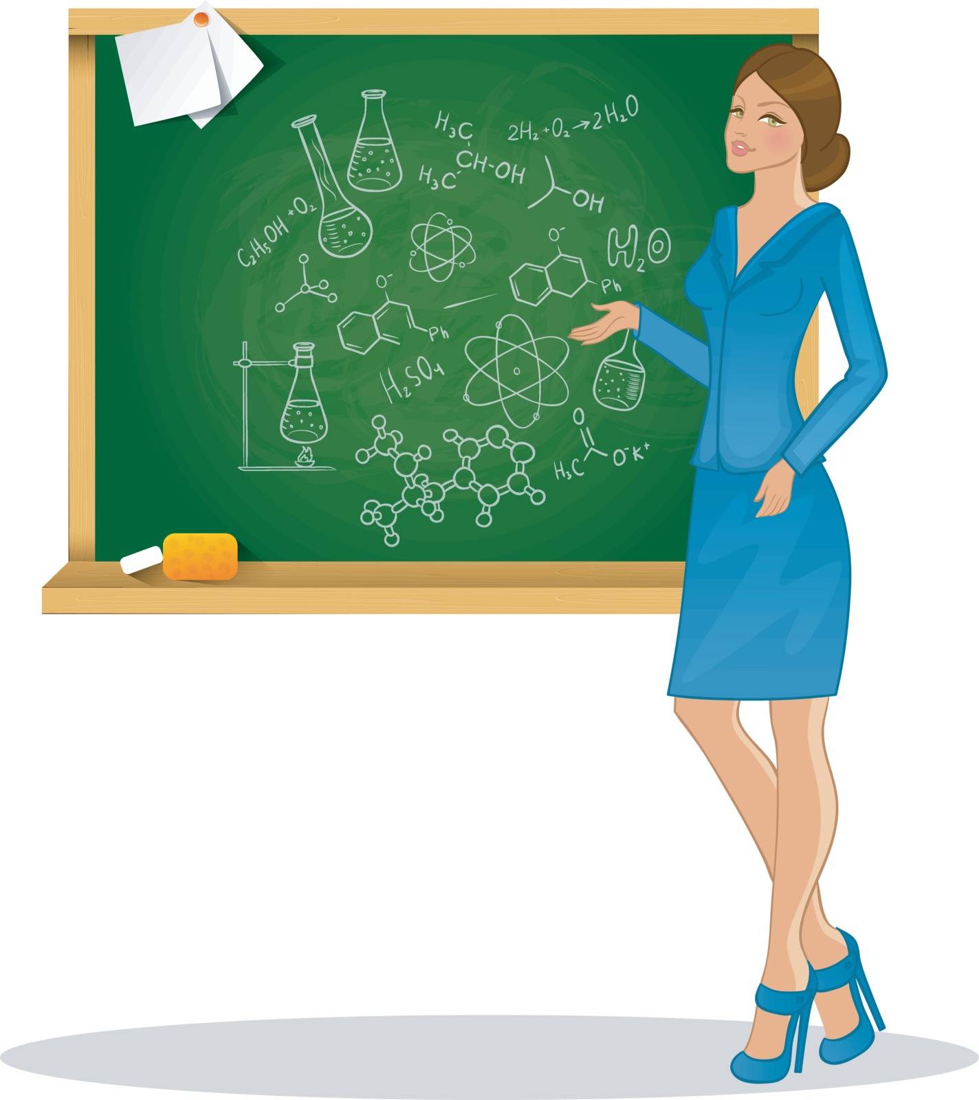 Vector illustration of Beautiful teacher