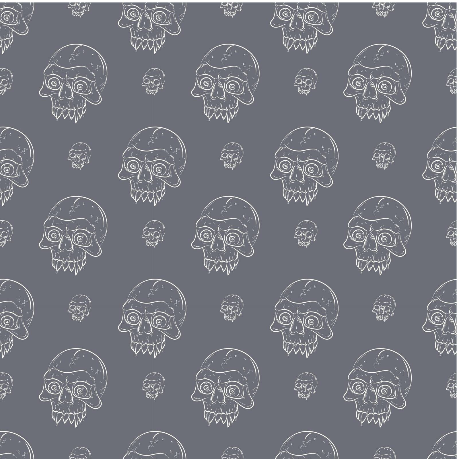 seamless pattern with skulls by lolya1988