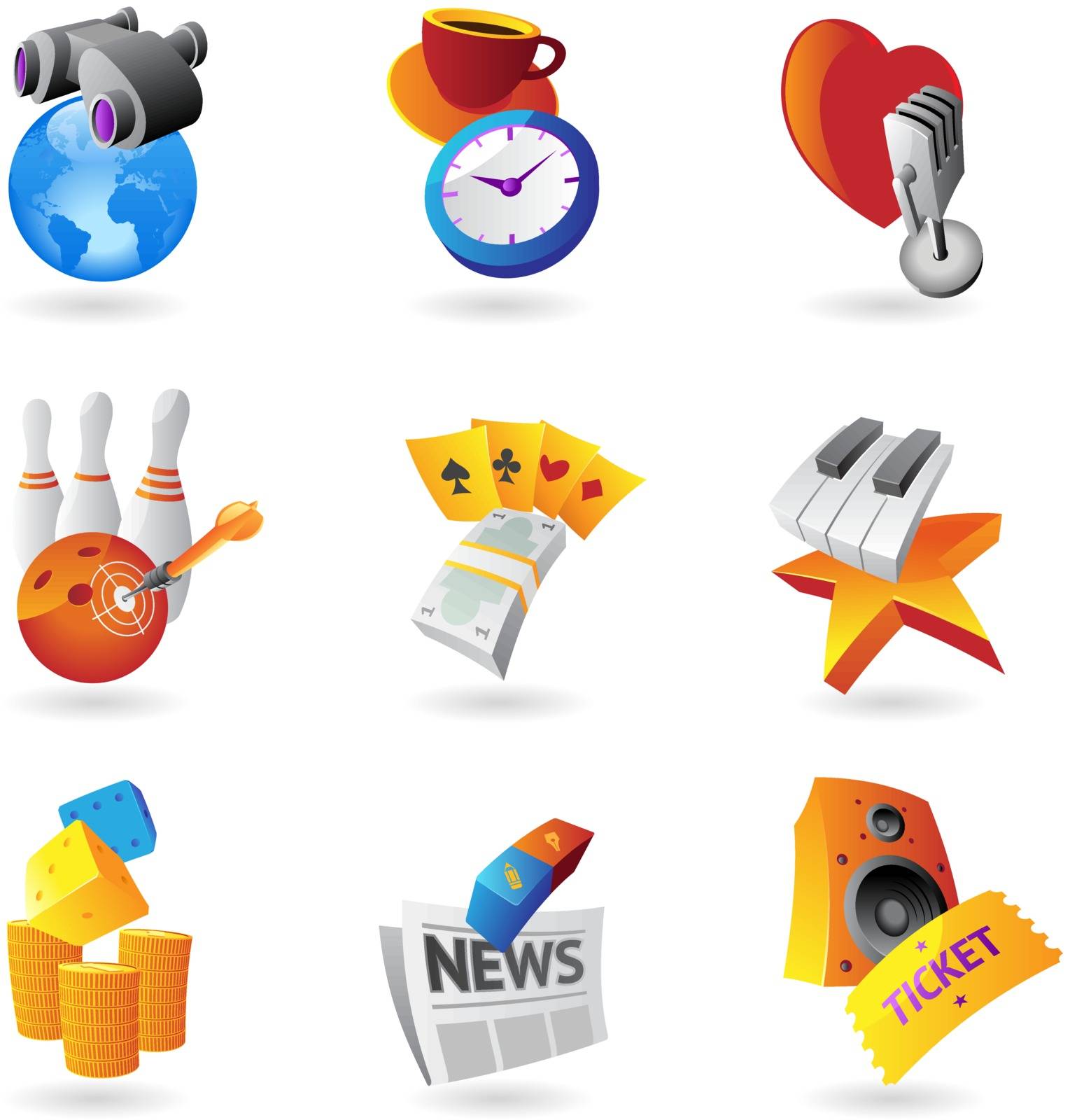 Icons for leisure by ildogesto
