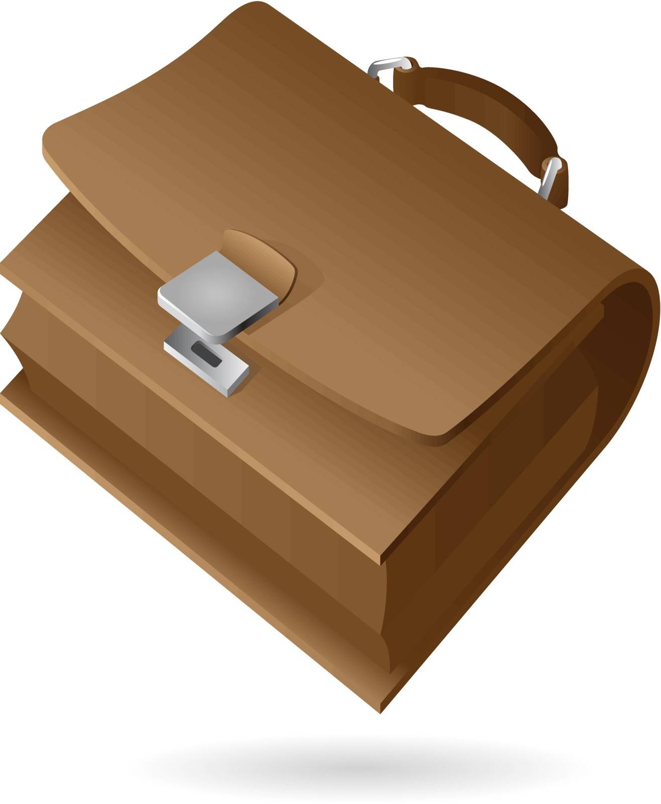 Isometric icon of brief-case. Vector illustration.
