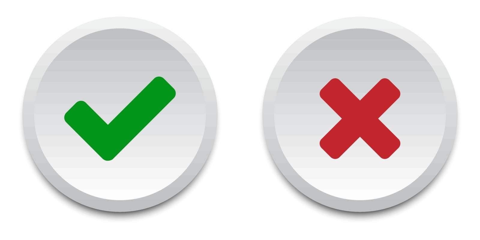 Set of validation buttons