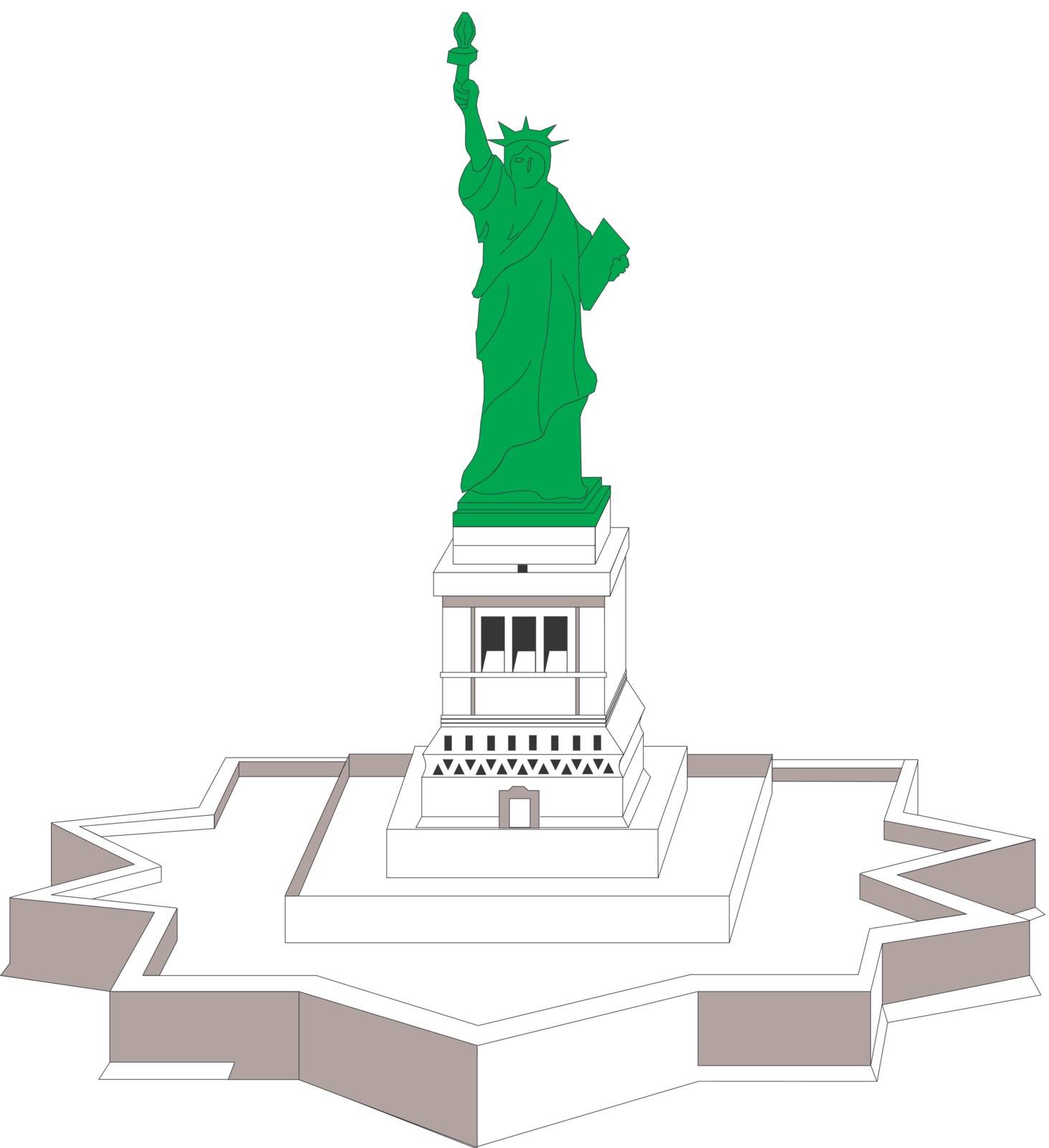 Statue Of Liberty Vector by yurka
