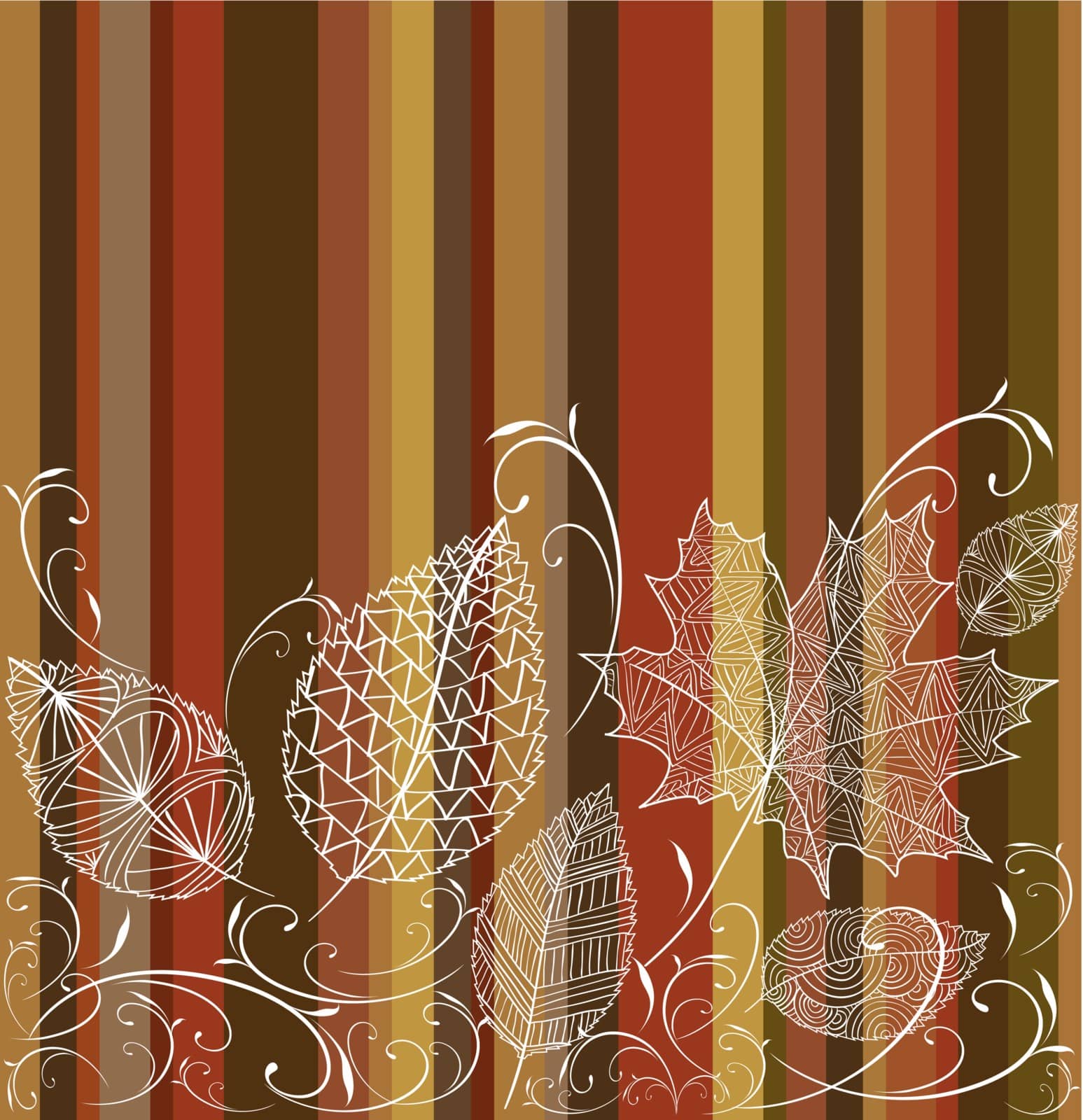 Vintage transparent autumn tree leaves seamless pattern background. EPS10 vector file with transparency organized in layers for easy editing.