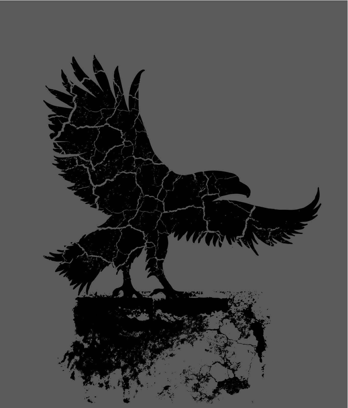 grunge background vintage eagle vectro t by a1vector