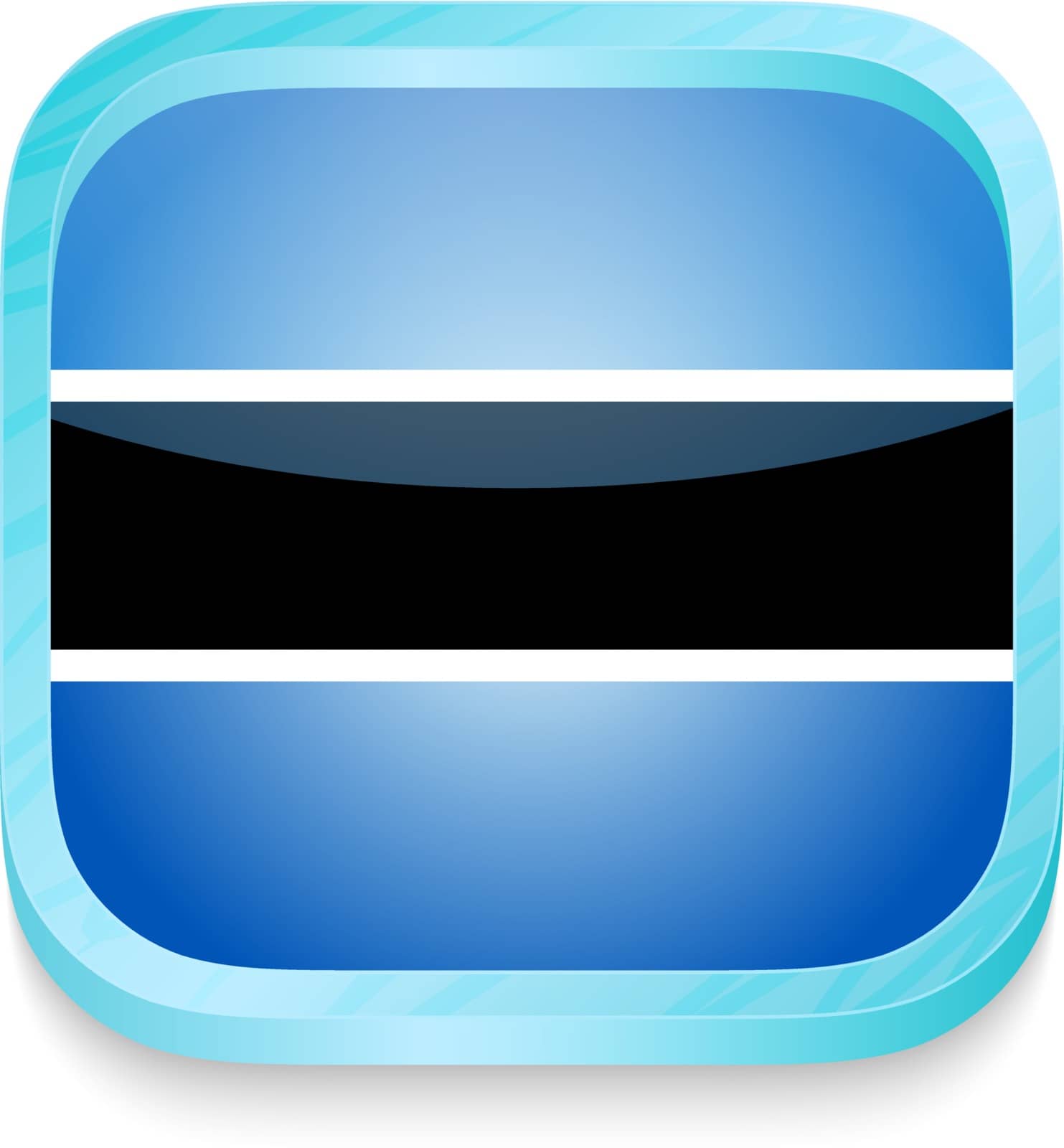 Smart phone button with Botswana flag