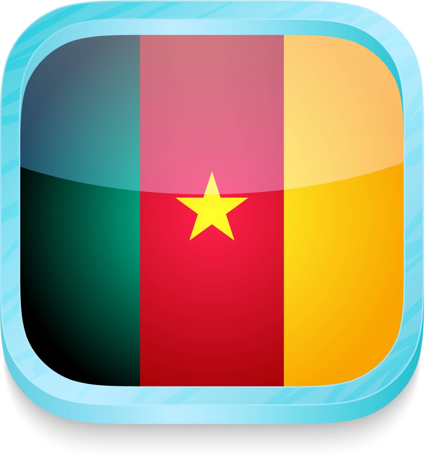 Smart phone button with Cameroon flag