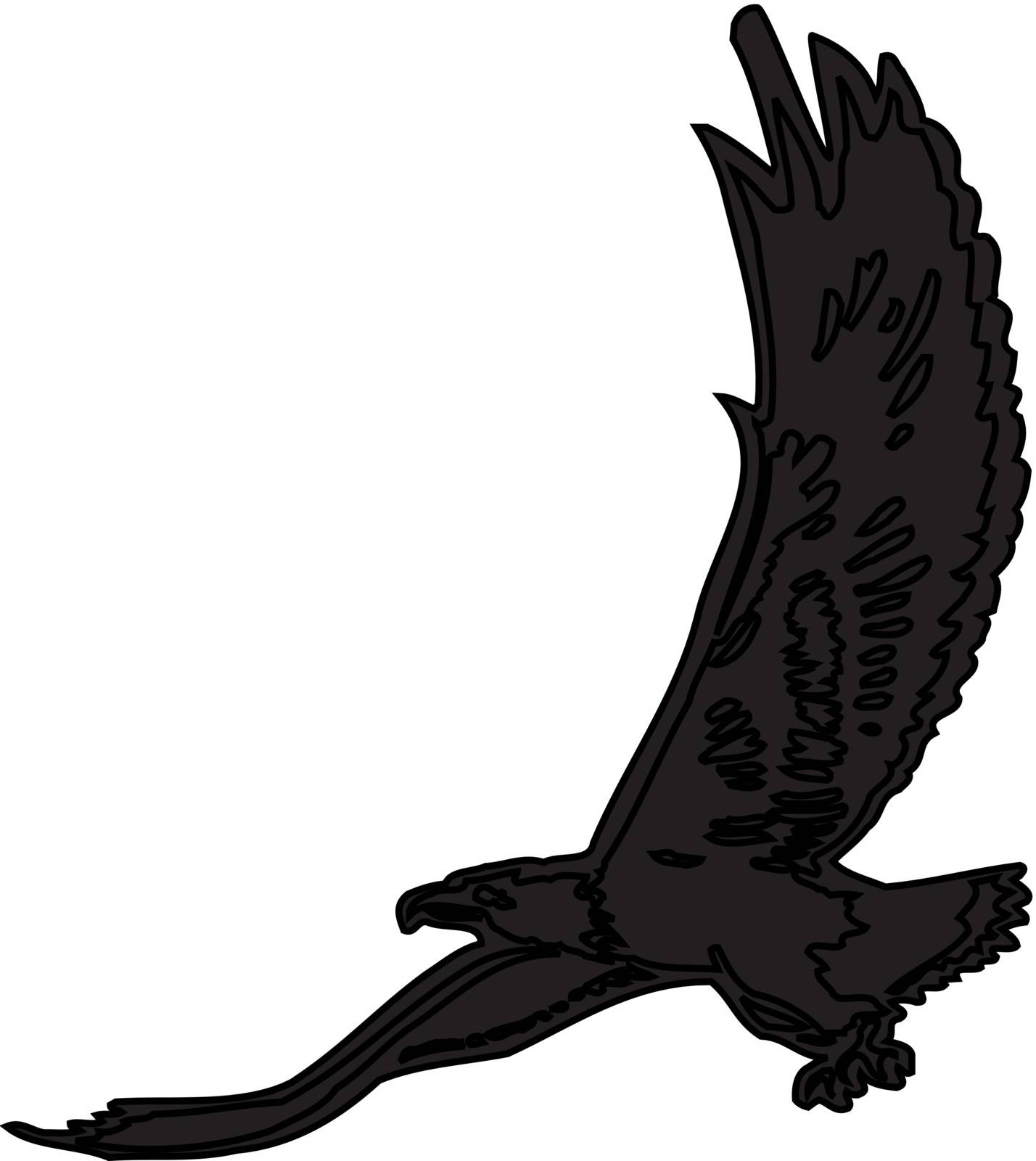 eagle silhouette vector by yurka