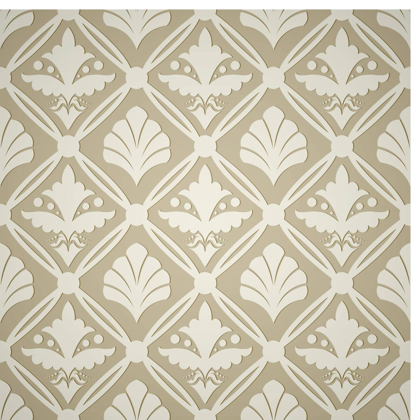 Seamless floral background in beige colors