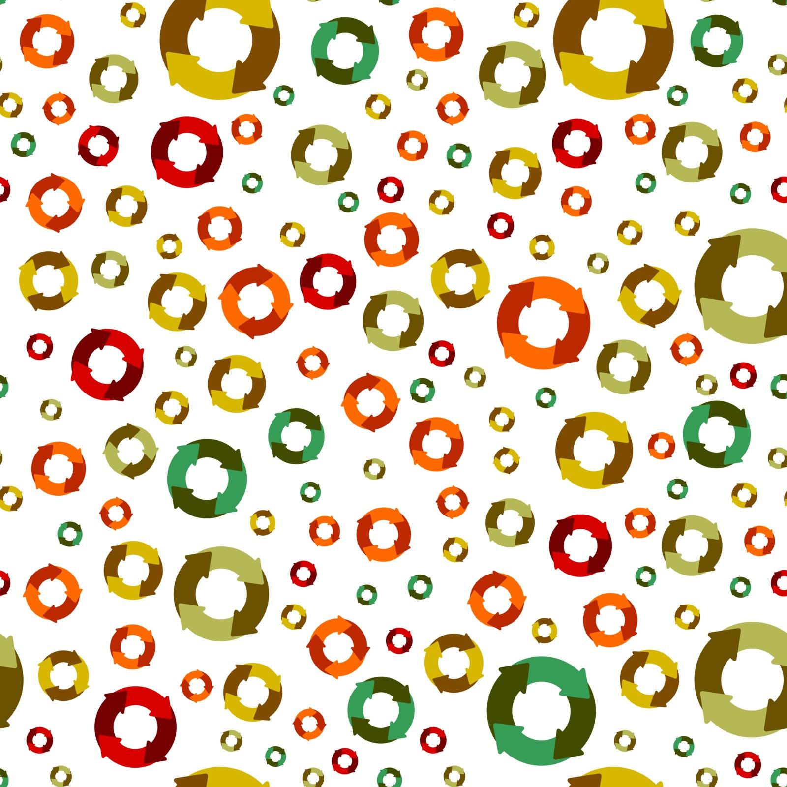 The abstract pattern made out of various colors cycle diagrams