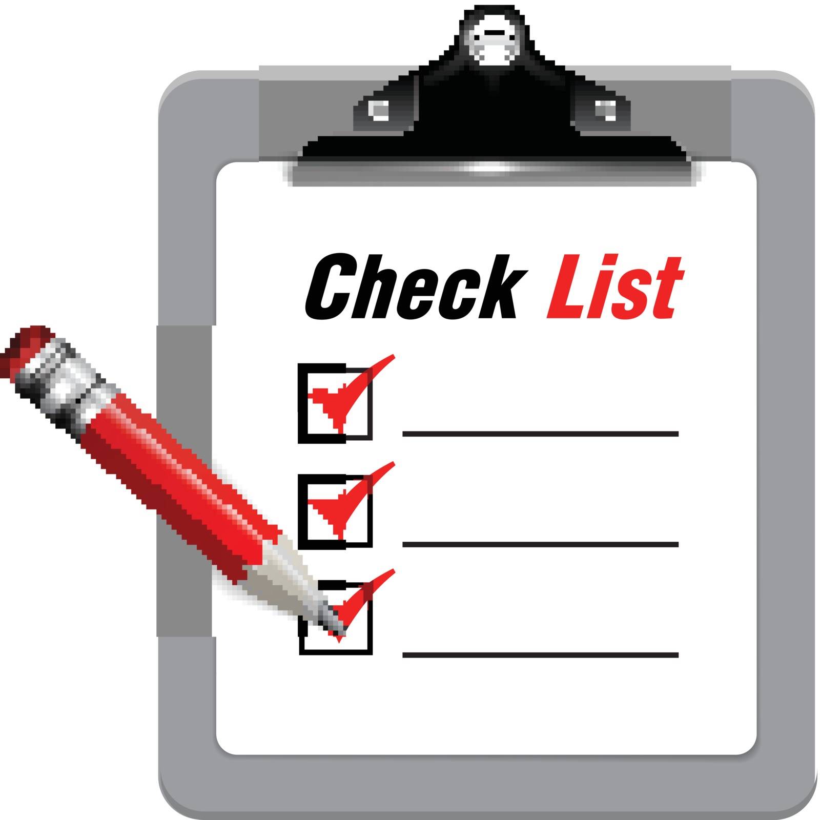 Vector illustration of check list by sermax55