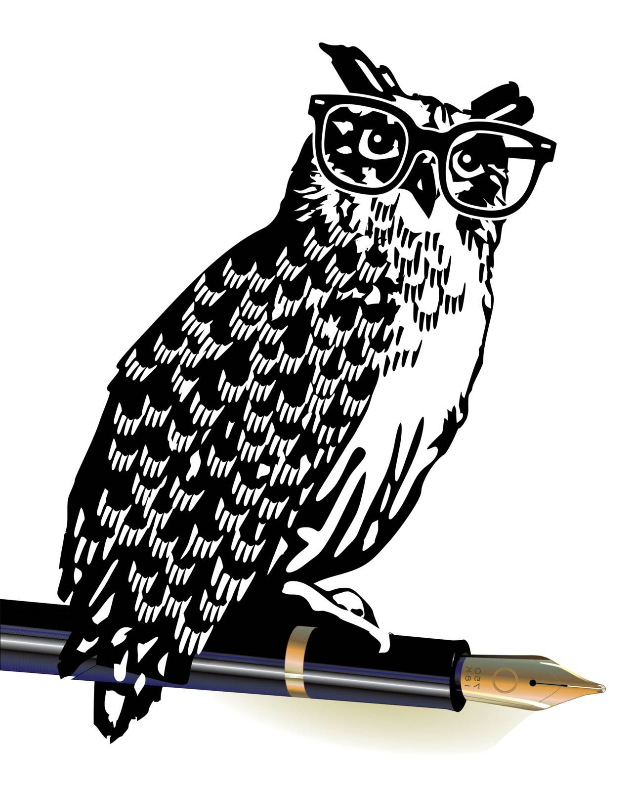 owl, classical writer by scusi