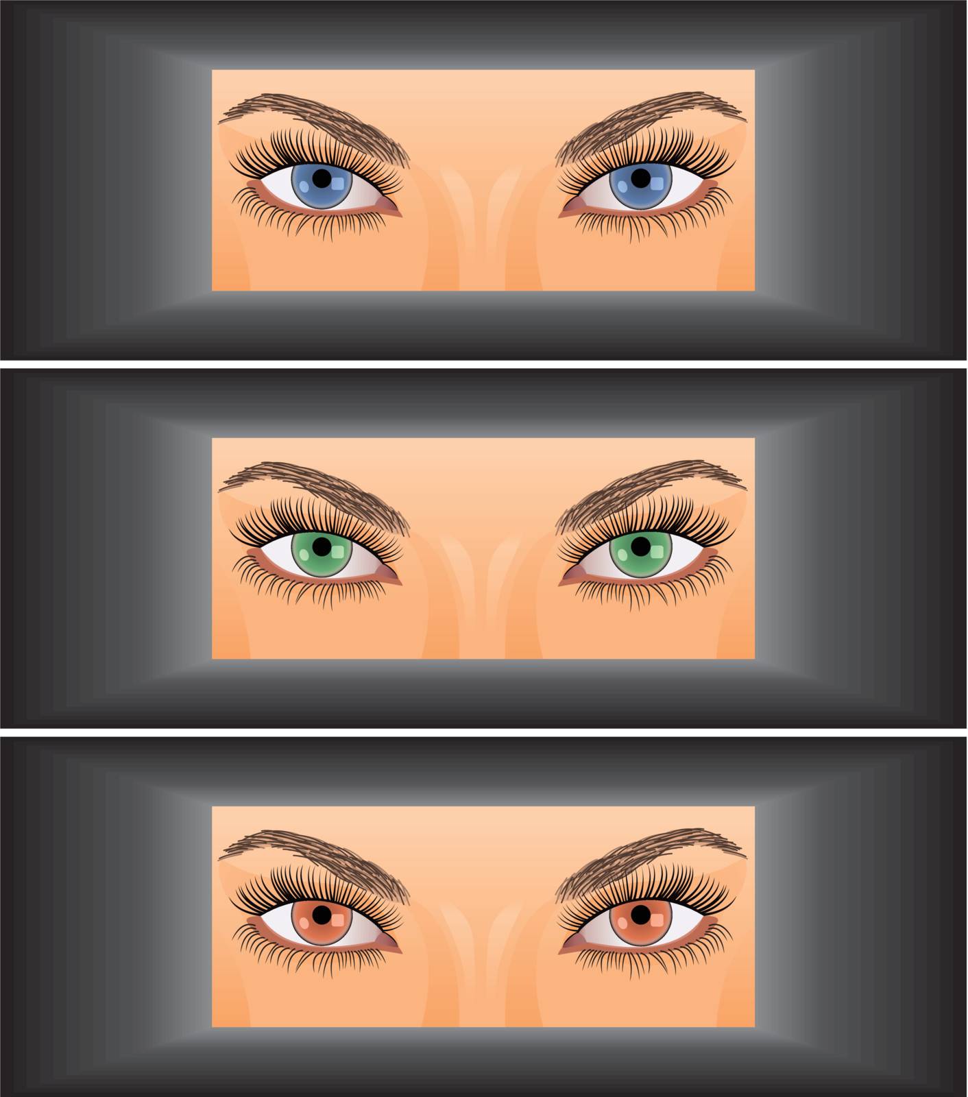 vector young woman looking through by freesoulproduction