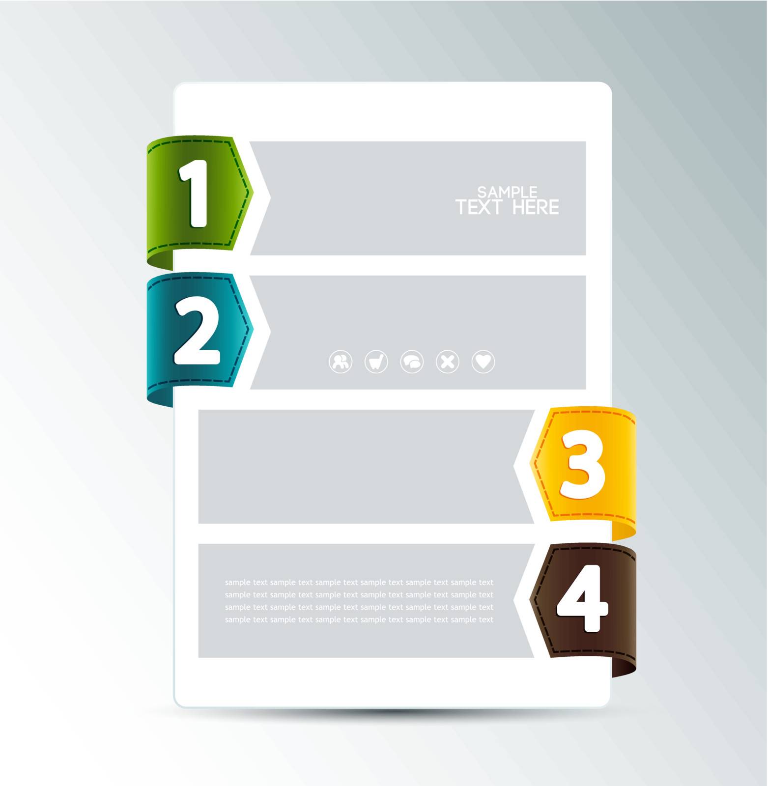Modern business banner numbered options