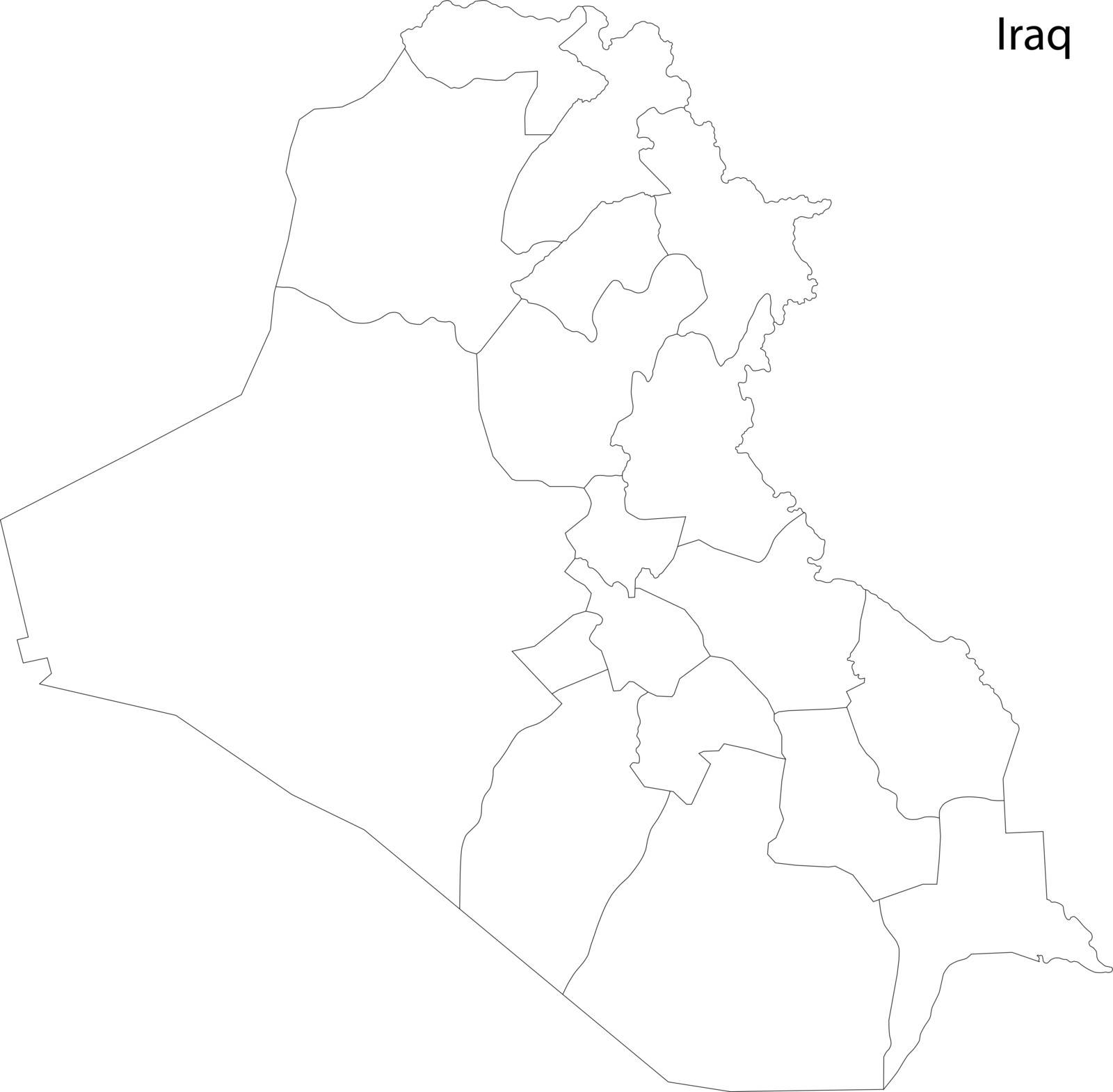 Contour Iraq map by Volina