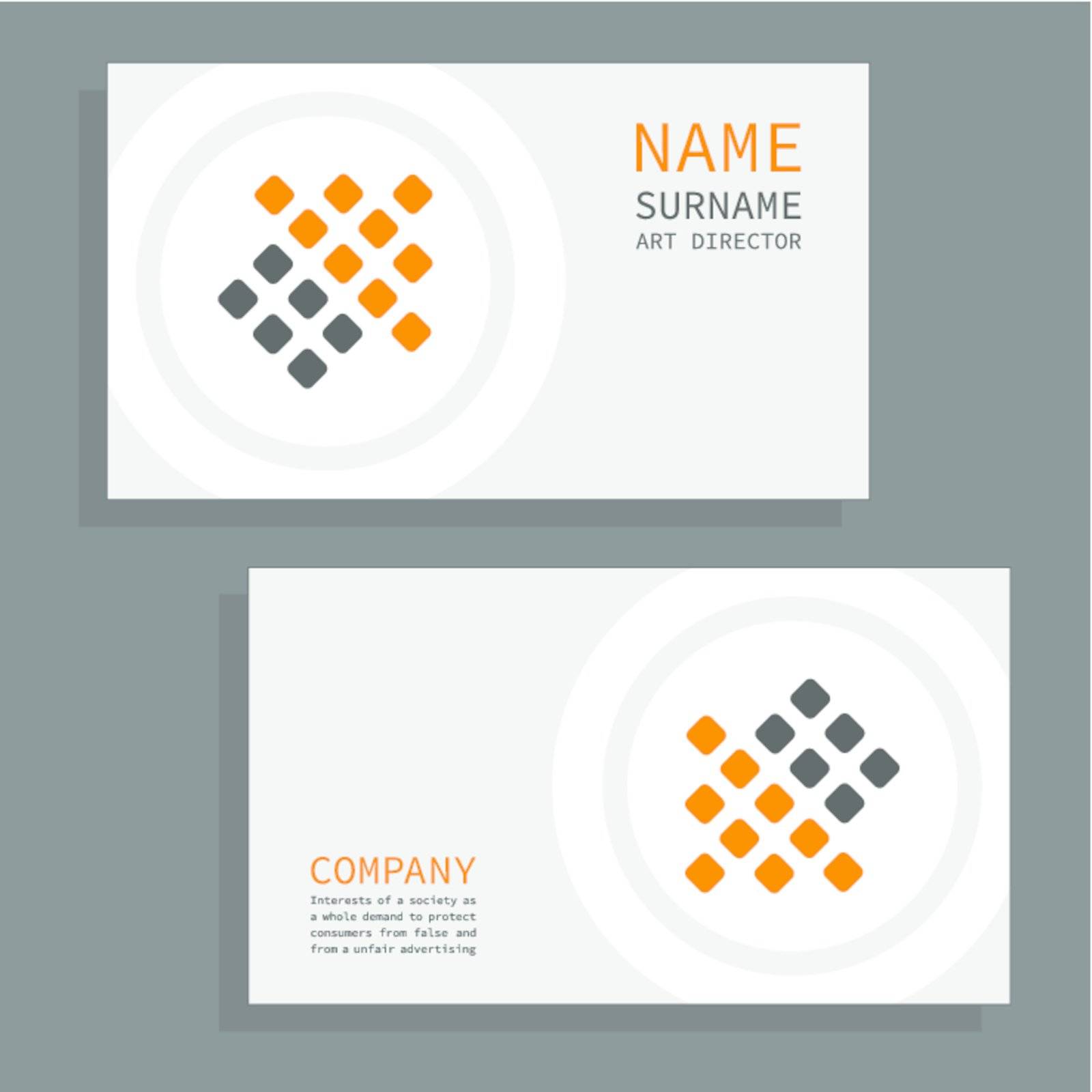 Set of cards for business. A vector illustration