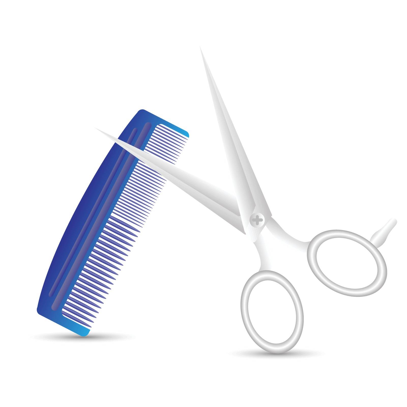 barber scissors and comb by valeo5