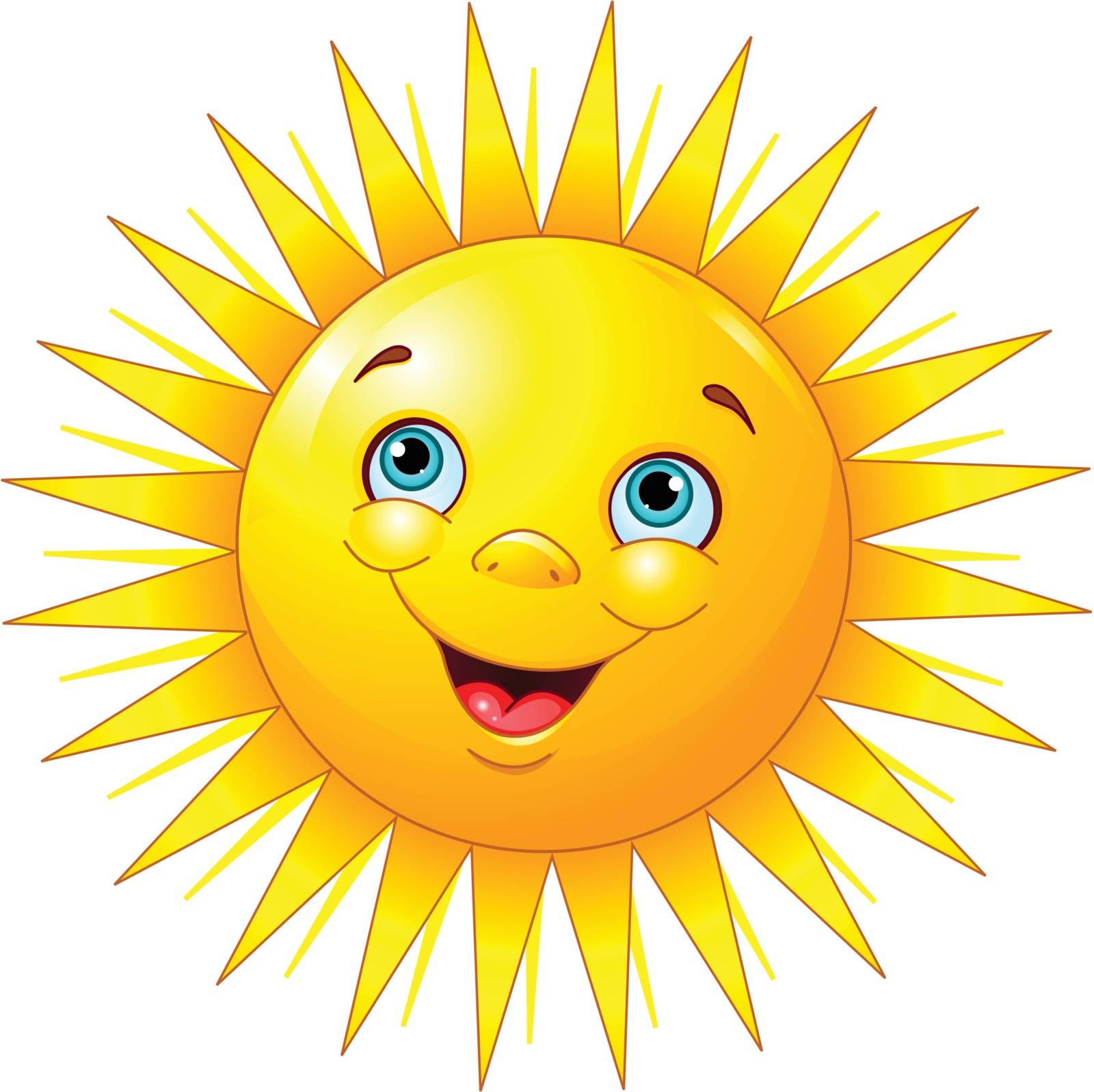Illustration of smiling sun character