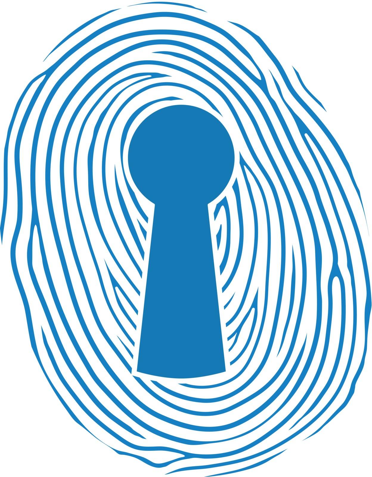 Fingerprint over a lock keyhole by adrian_n