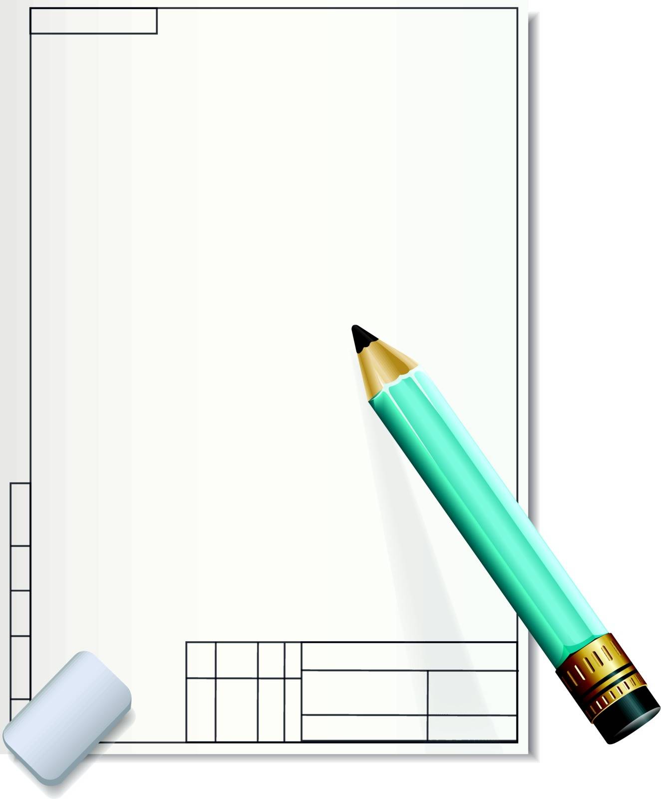 Drawing Paper and Pencil vector