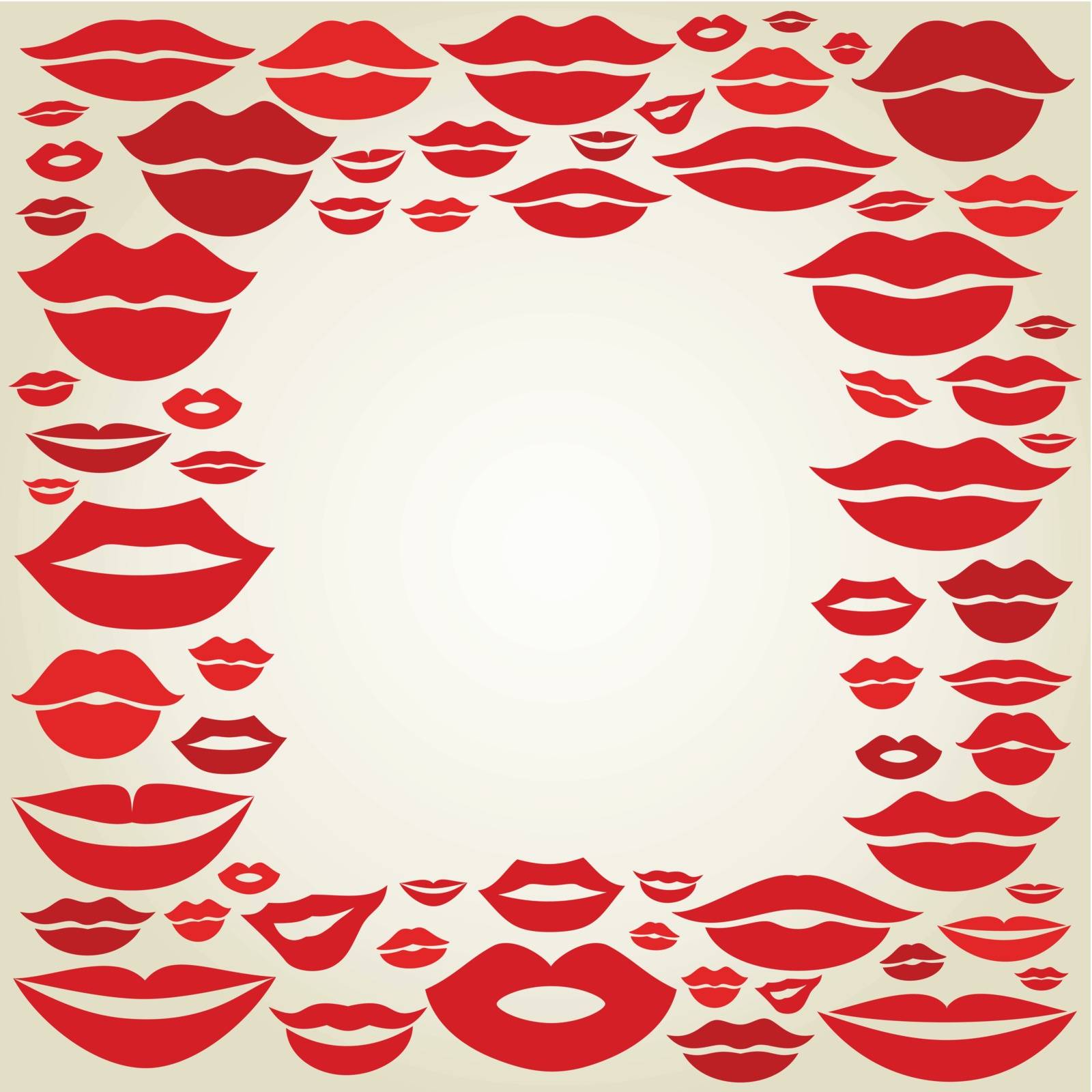 Frame from lips. A vector illustration