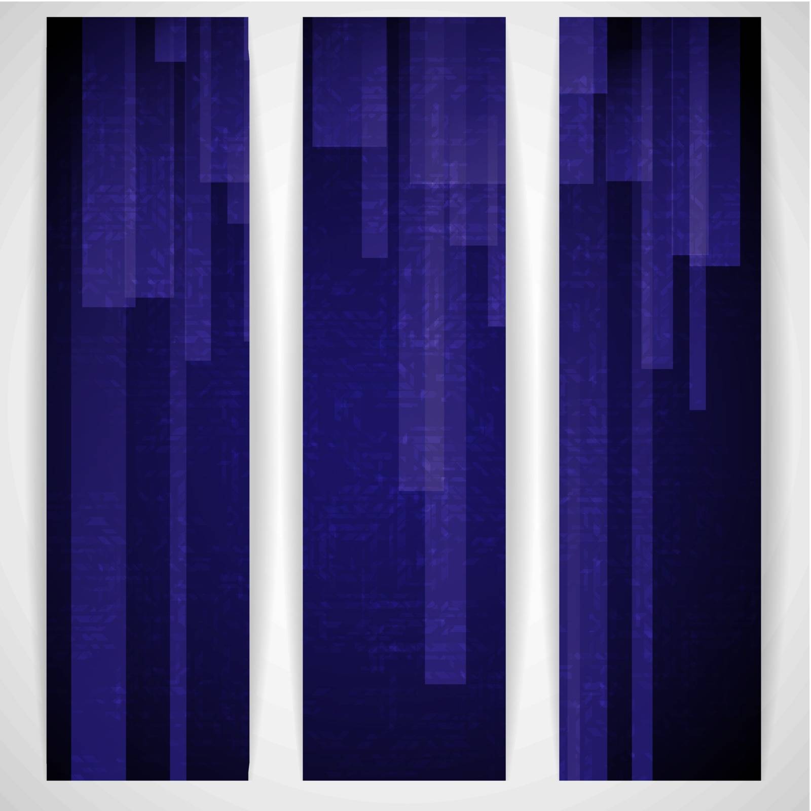 Abstract Blue Rectangle Shapes Banner. Vector Illustration. Eps 10.