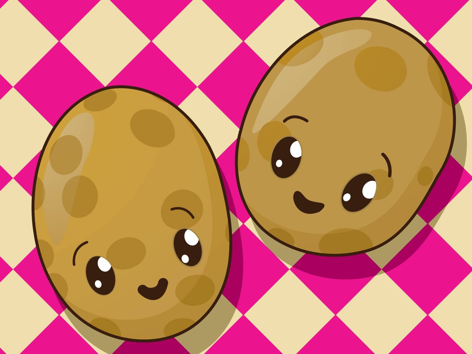 Kawaii potato icons by Lirch