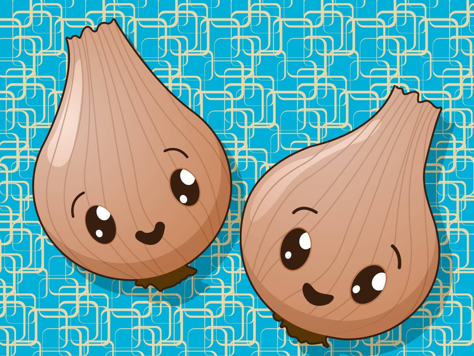 Kawaii onion icons by Lirch