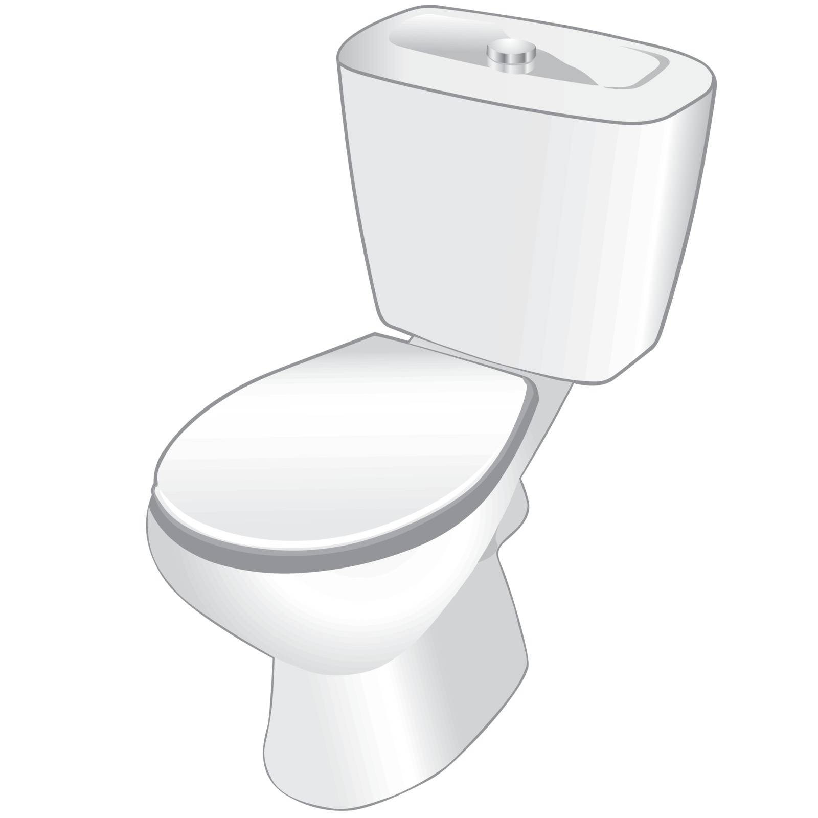 Toilet - Colored Illustration, Vector