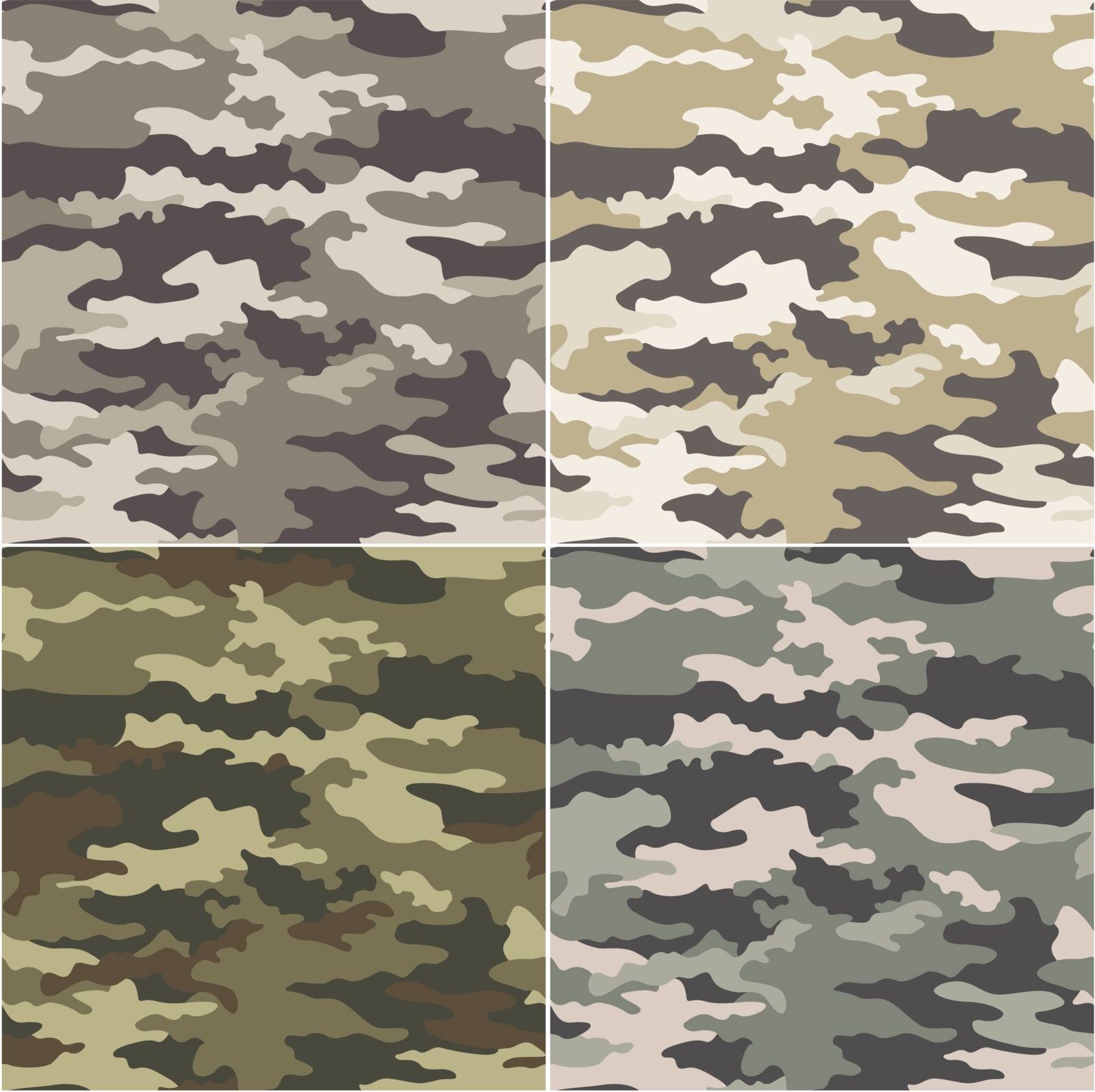 camouflage seamless pattern by pauljune