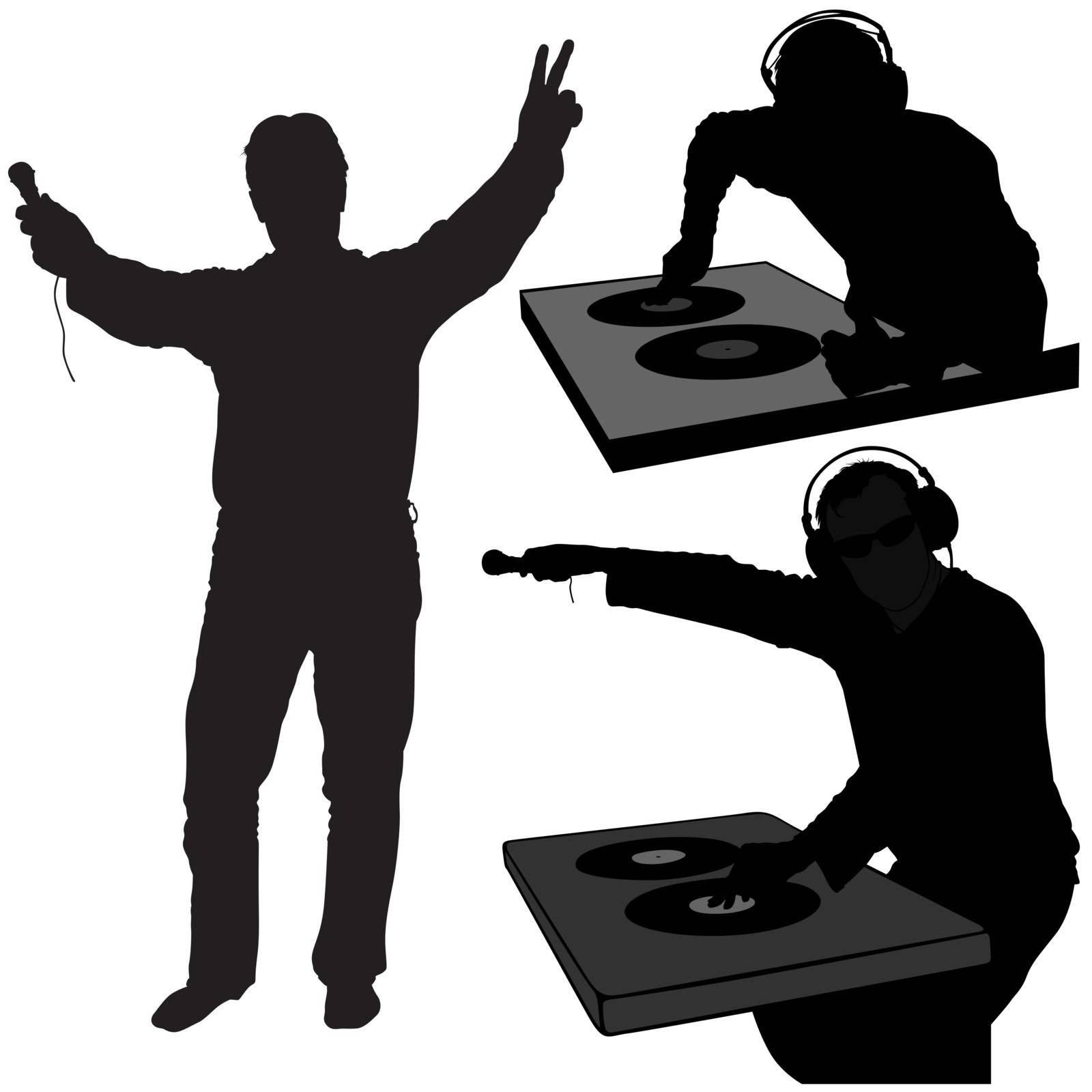 DJ Silhouettes by illustratorCZ