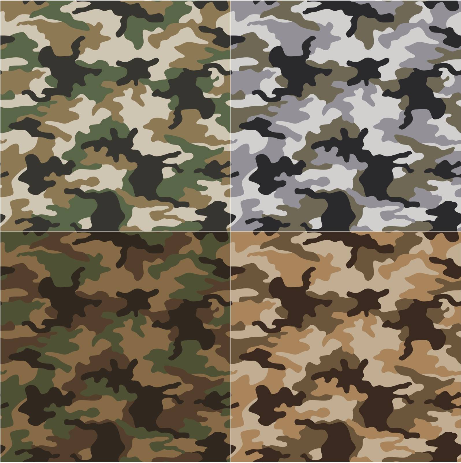 seamless camouflage pattern by pauljune