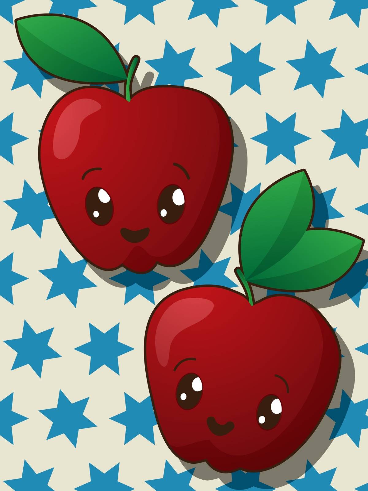 Kawaii apple icons by Lirch