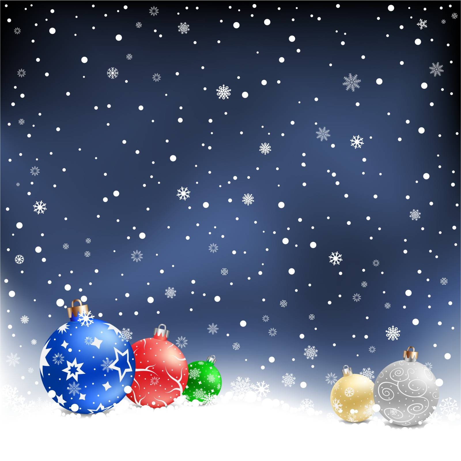christmas bauble night background by romvo