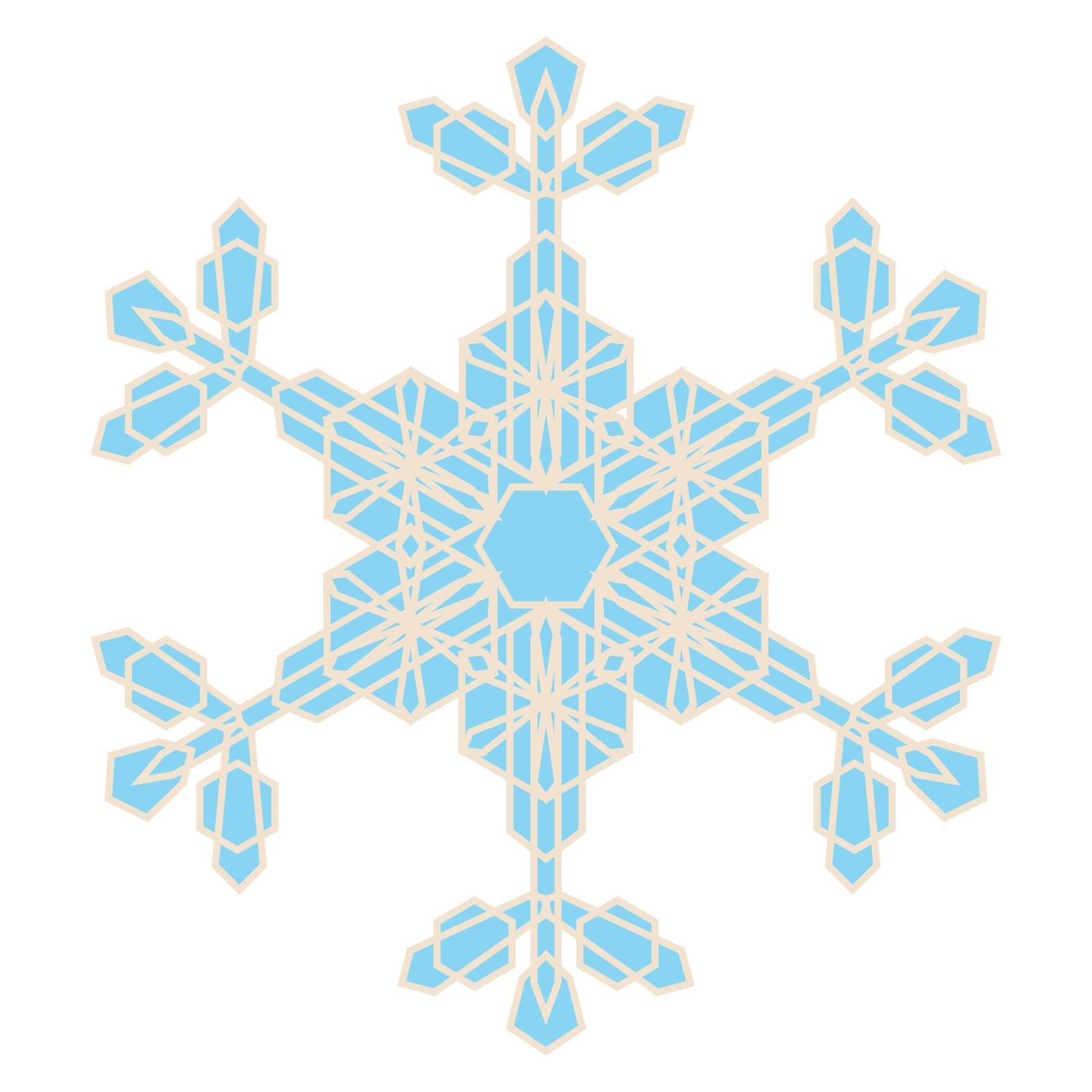 Crystal Snowflake for your design. EPS10 vector.