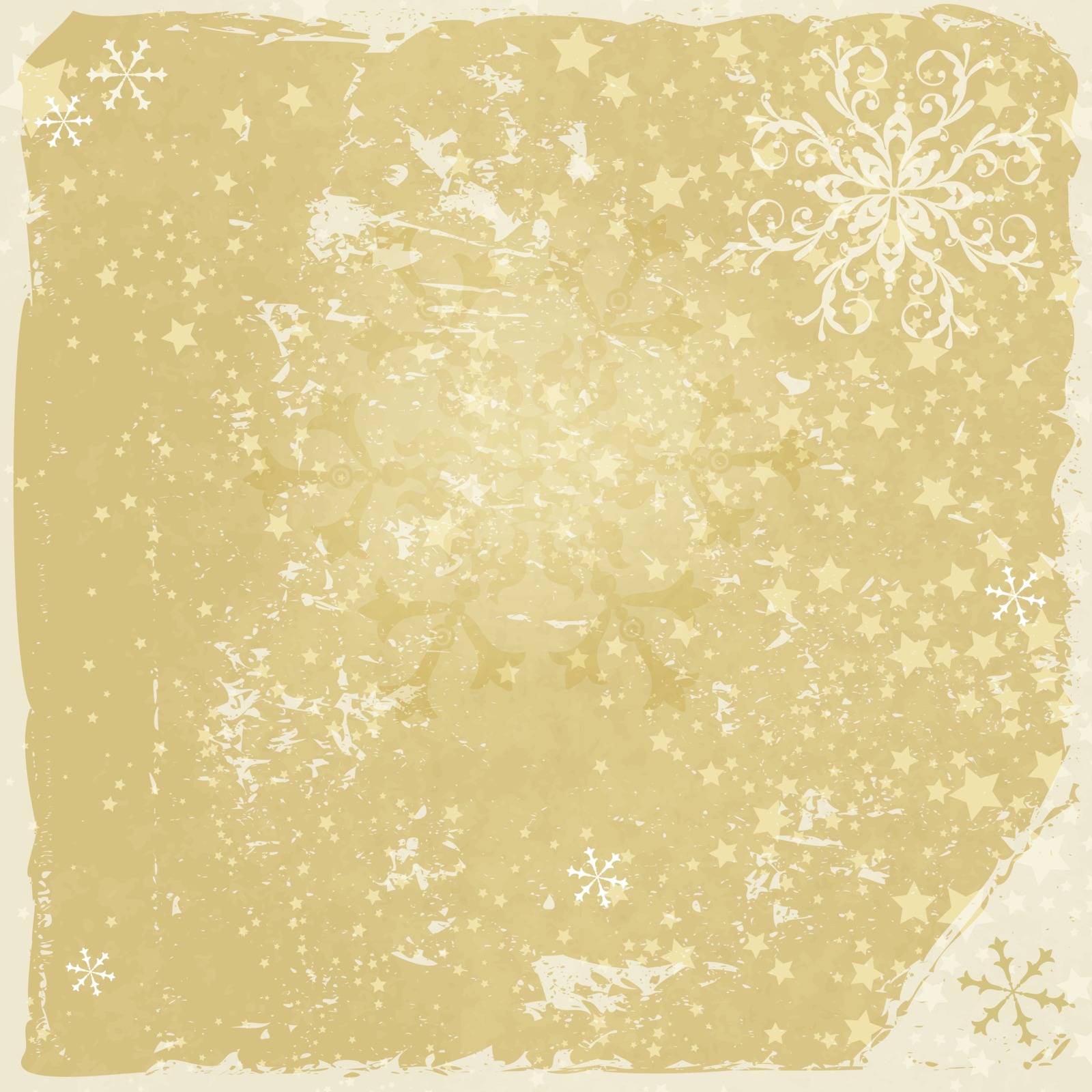 Grungy christmas frame with snowflakes  by OlgaDrozd