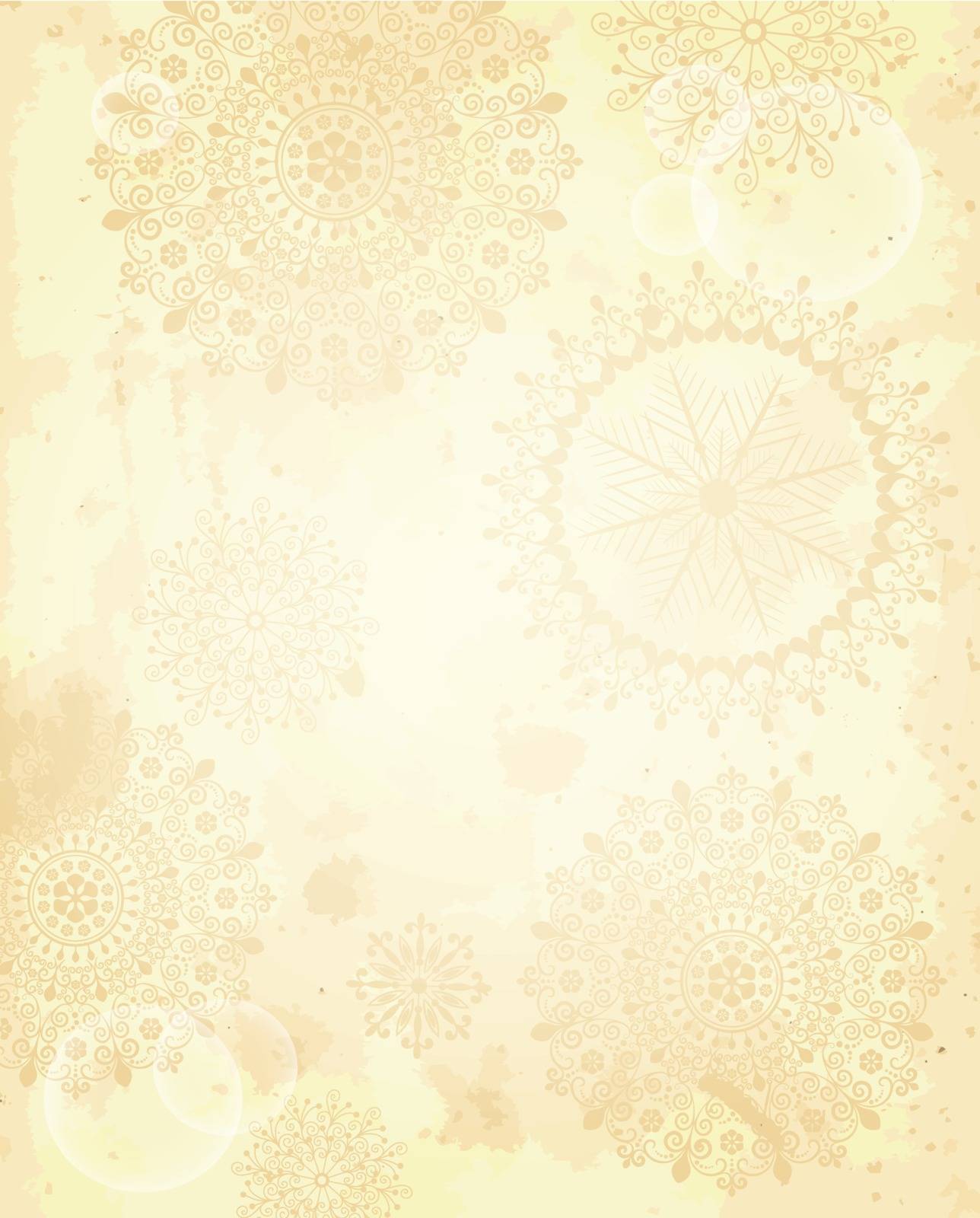 Grungy christmas paper with snowflakes (vector eps 10)