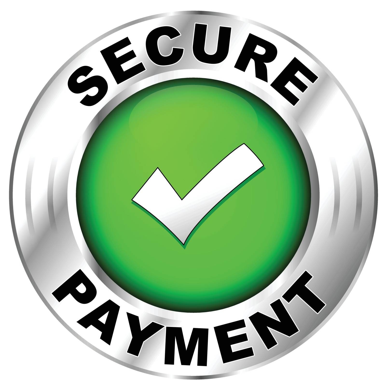 Vector illustration of label for secure payment