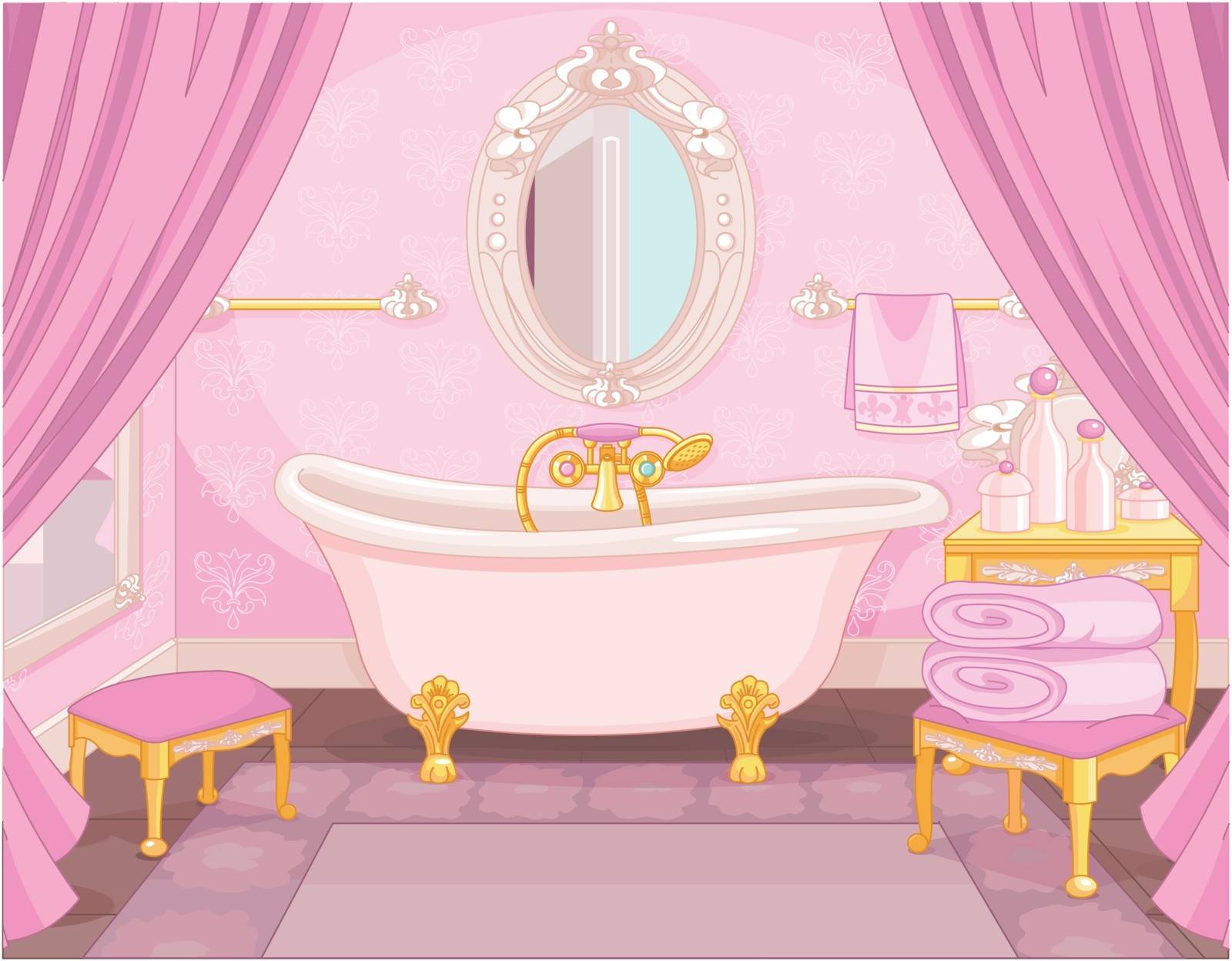 Bathroom in the castle of the princess