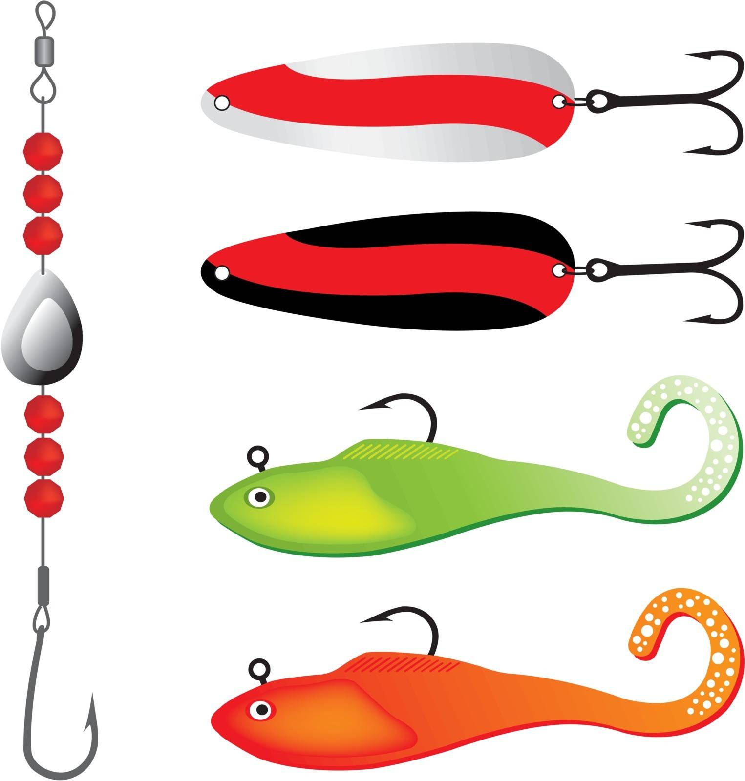 fishing bait illustration vector