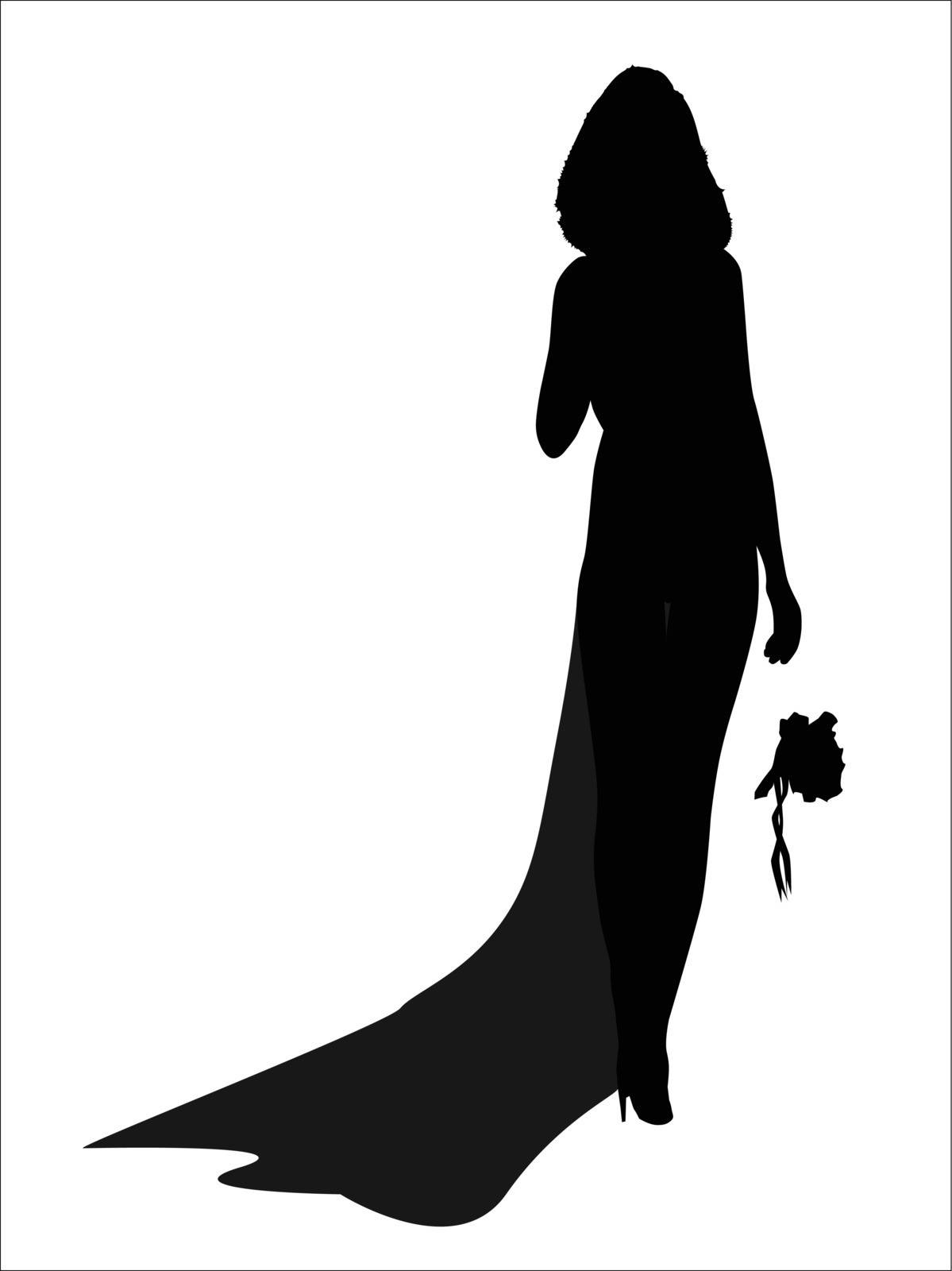 A sexy bride dropping her flowers as she walks away - jilted,